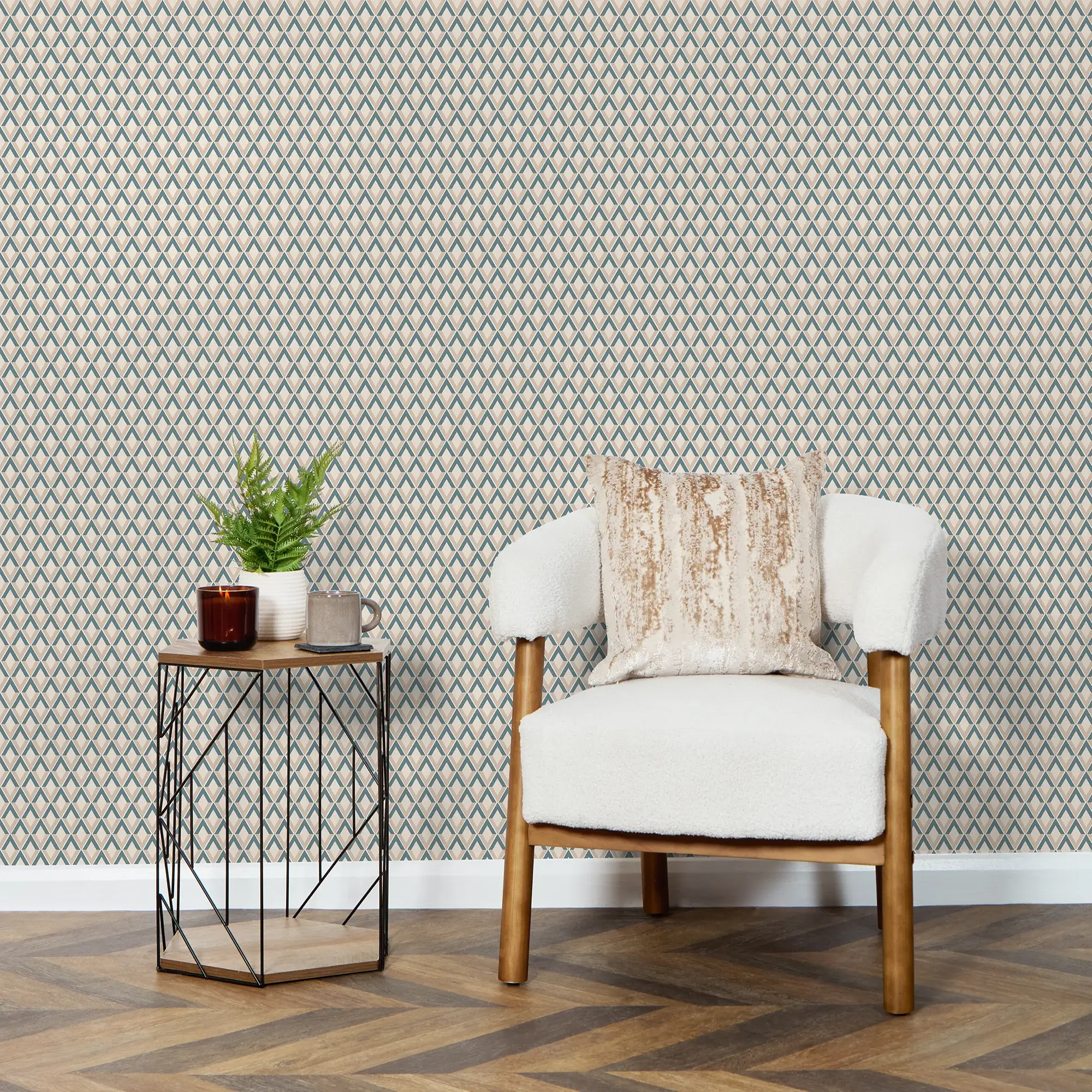 Abstract Chevrons Wallpaper in Cool Tones - Image 3
