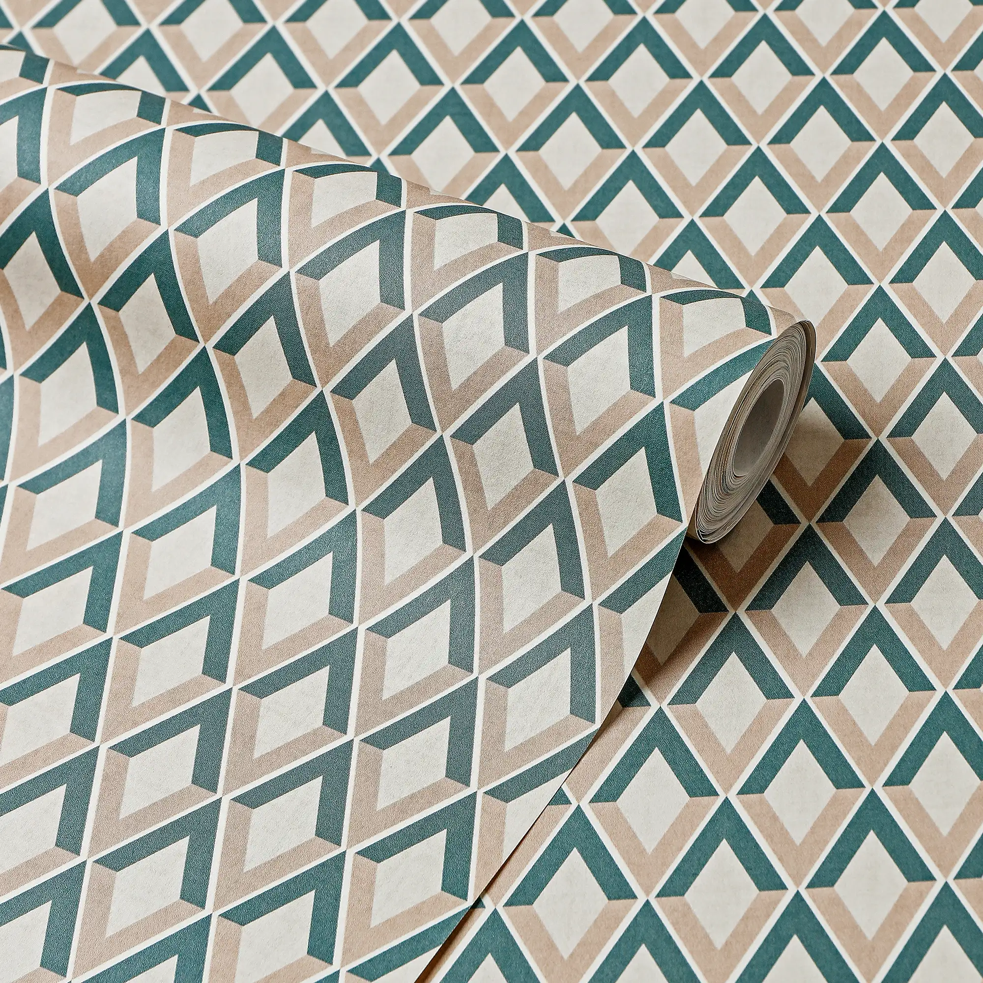 Abstract Chevrons Wallpaper in Cool Tones - Image 4
