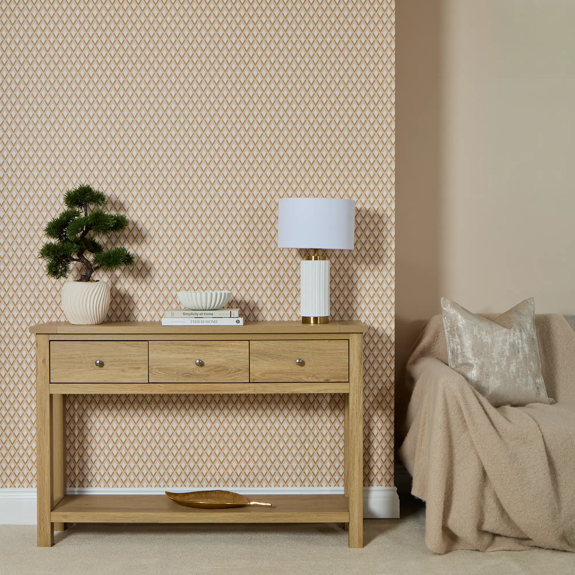 Abstract Chevrons Wallpaper in Warm Tones - Image 3