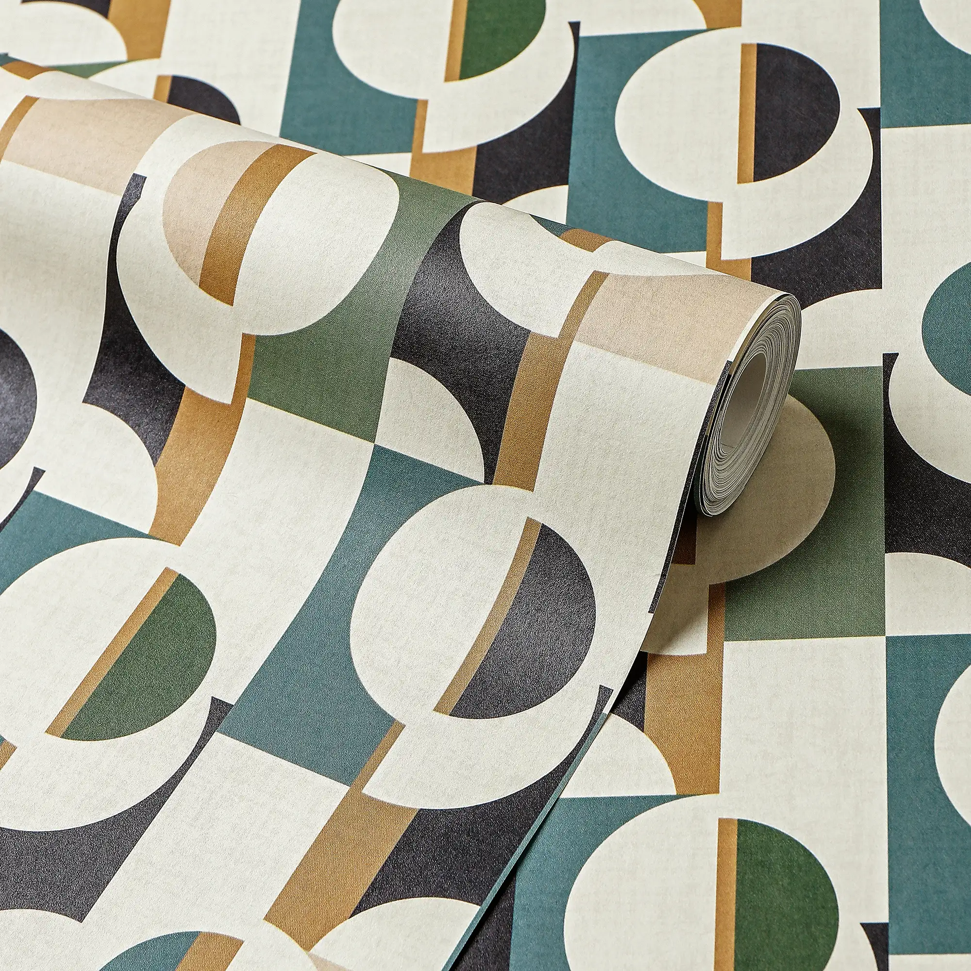 Abstract Circles Wallpaper in Cool Tones - Image 4