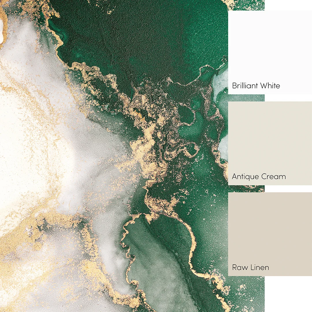 Amalfi Full Wall Mural in Emerald and Gold - Image 3