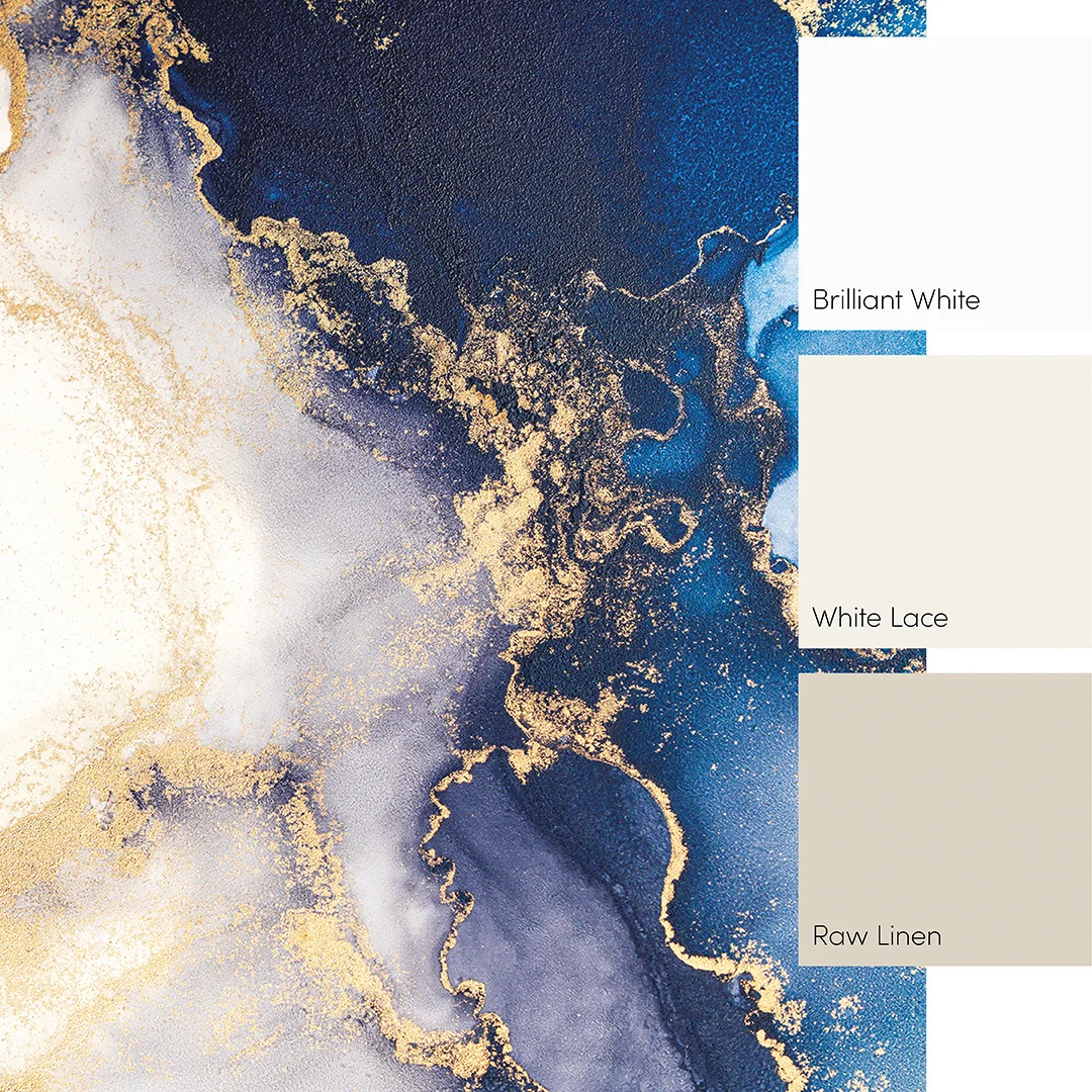 Amalfi Full Wall Mural in Navy and Gold - Image 3