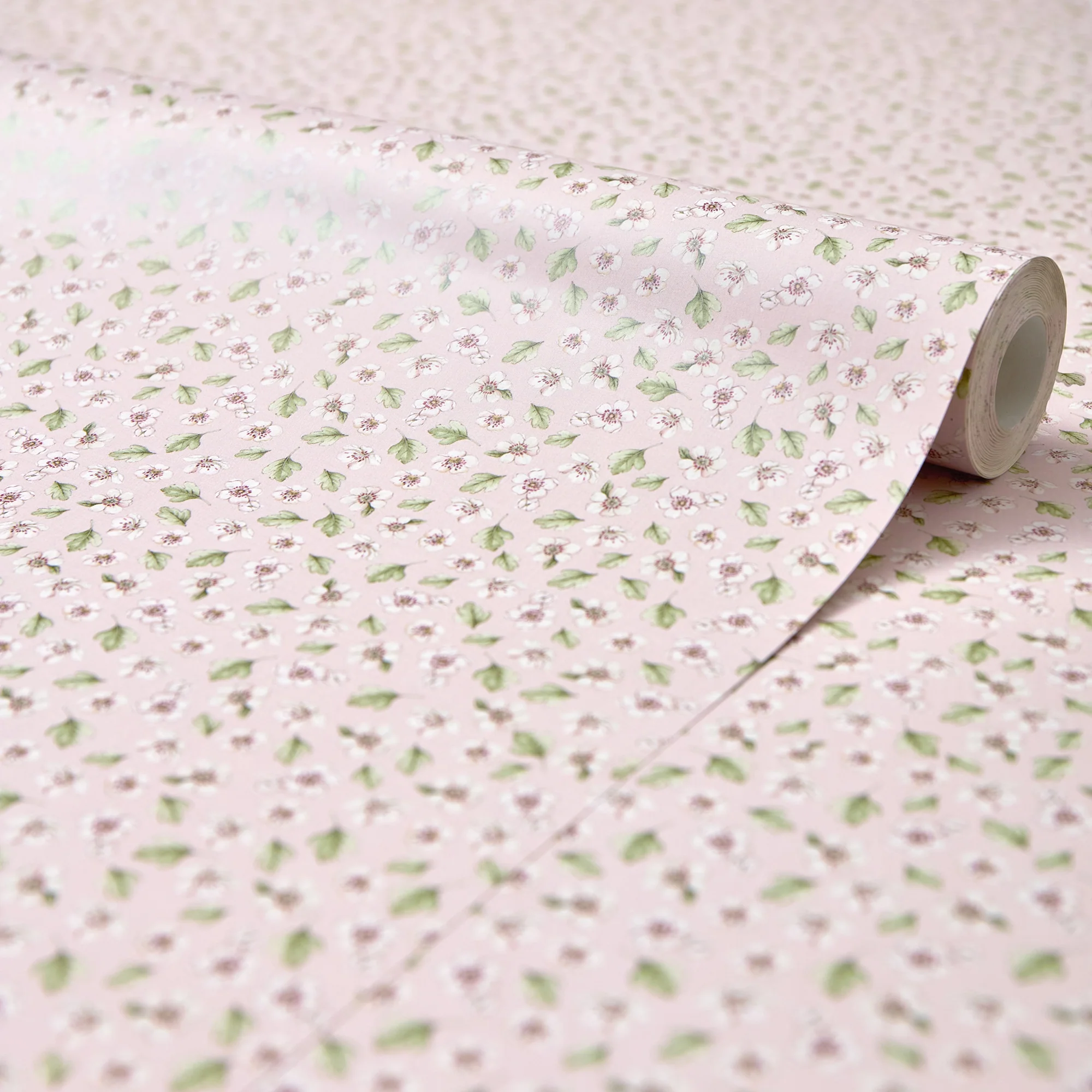 Apple Blossom Wallpaper in Soft Pink - Image 4