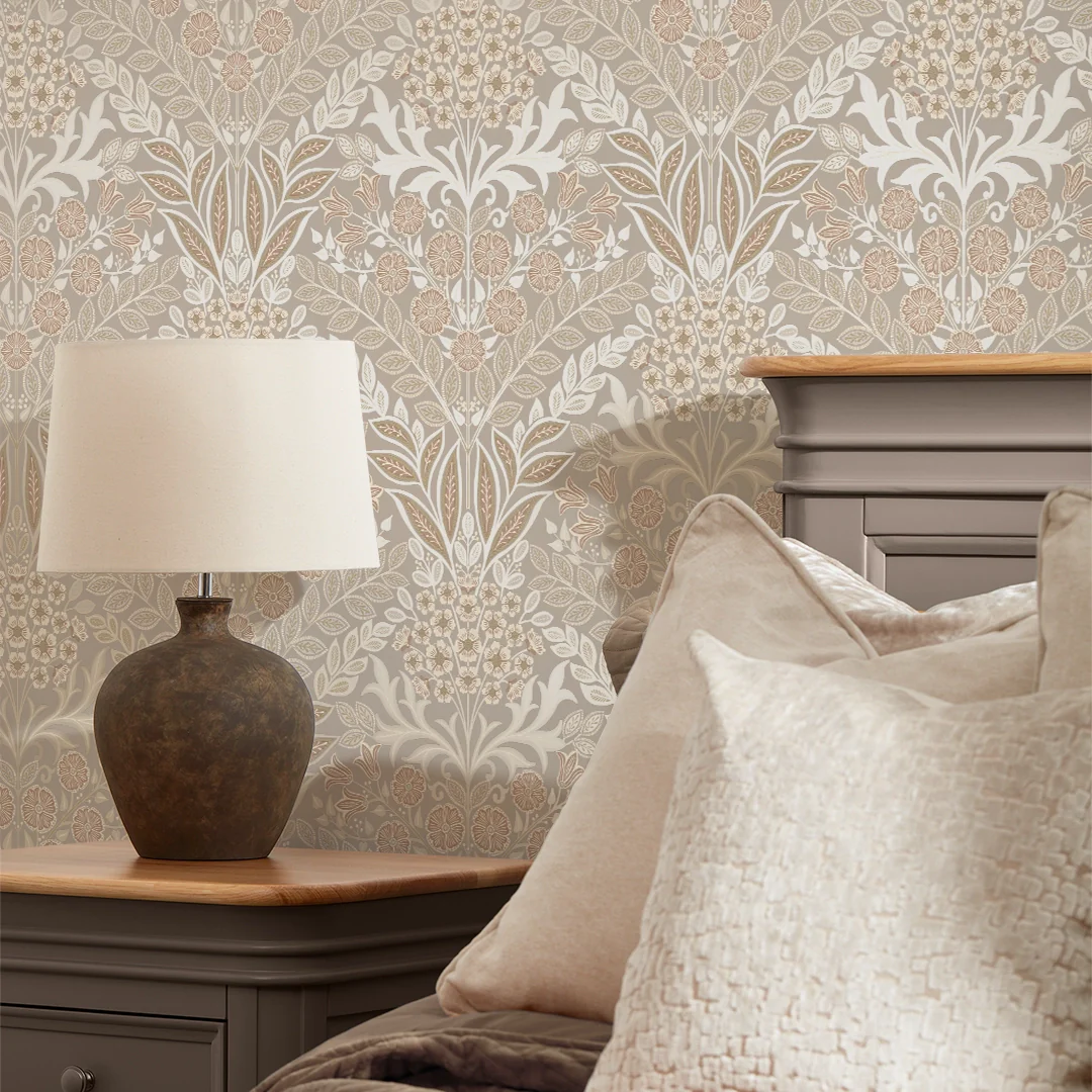 Artist's Garden Wallpaper in Shades of Cream - Image 3