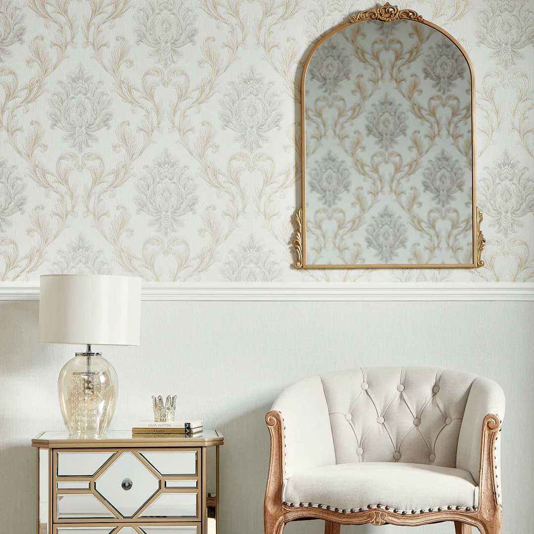 Aurora Shimmer Wallpaper in Shimmering Duck Egg Green - Image 3