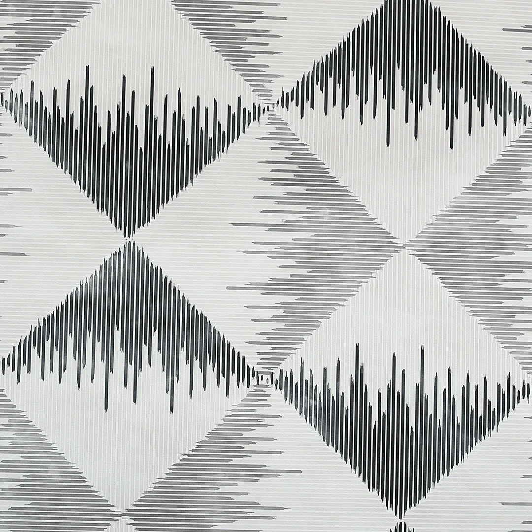 Aztec Geometric Wallpaper in Mono - Image 2
