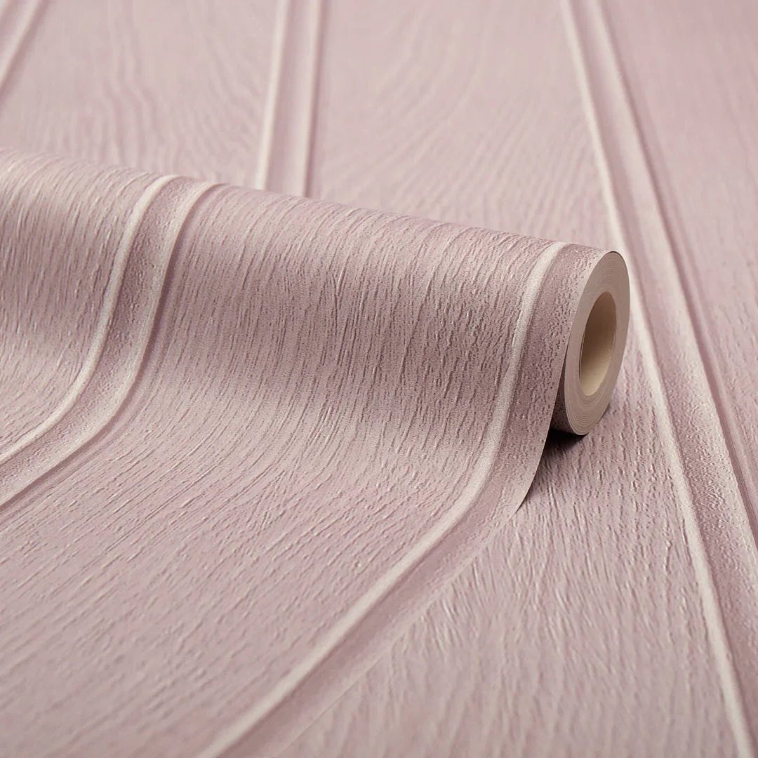 Beadboard Panel Wallpaper in Blush Pink - Image 4