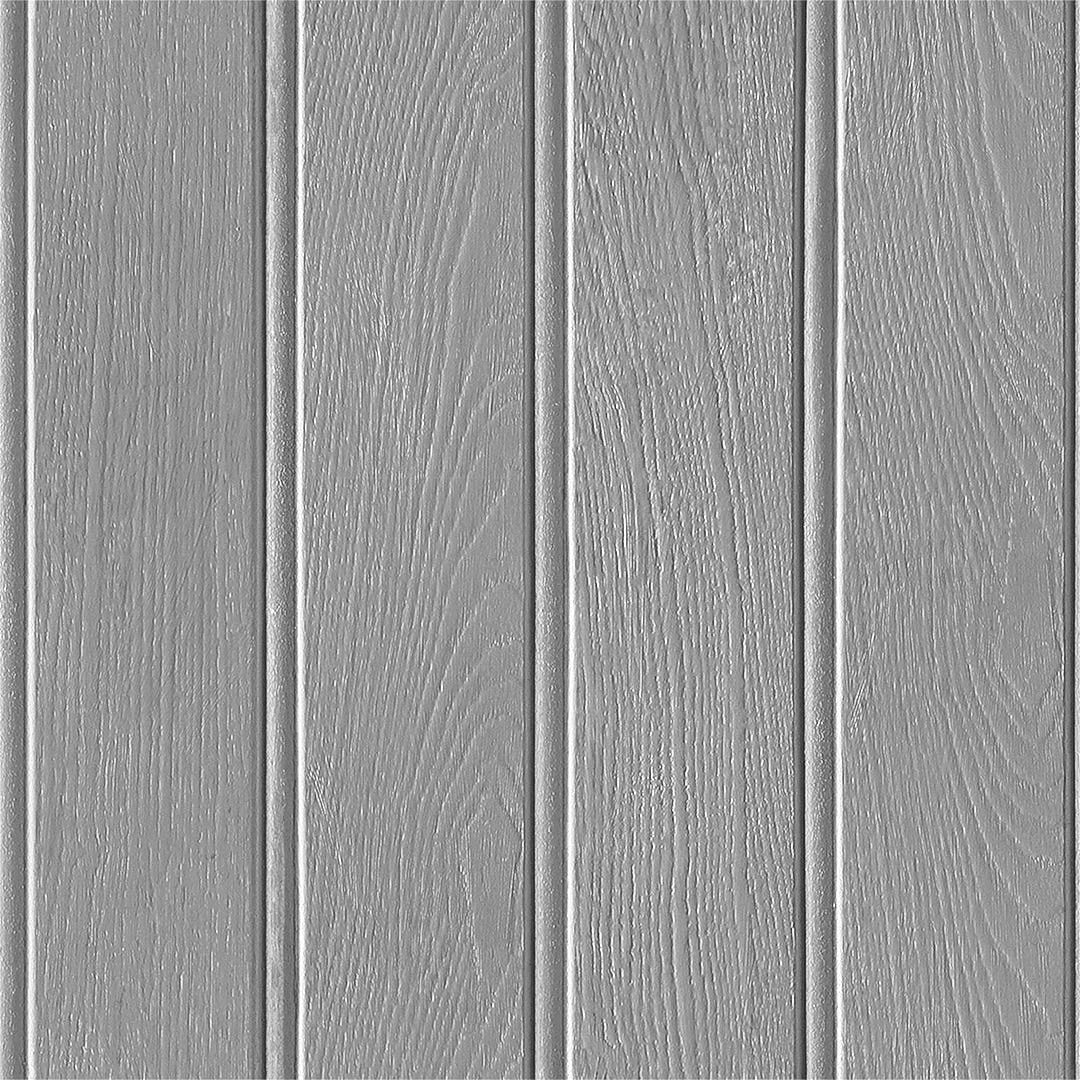 Beadboard Panel Wallpaper in Silver Grey