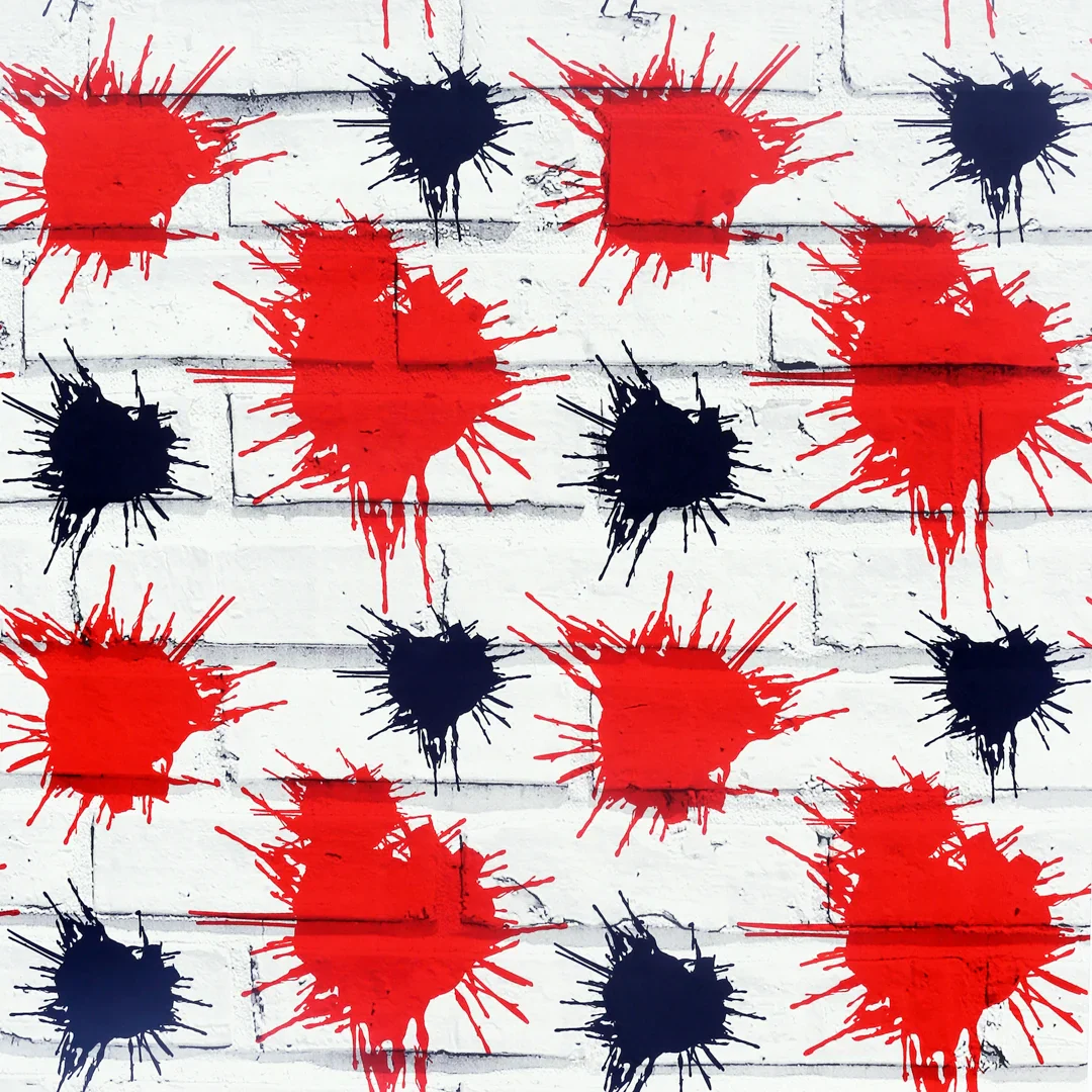 Beano Splat Wallpaper in Red and Black - Image 2