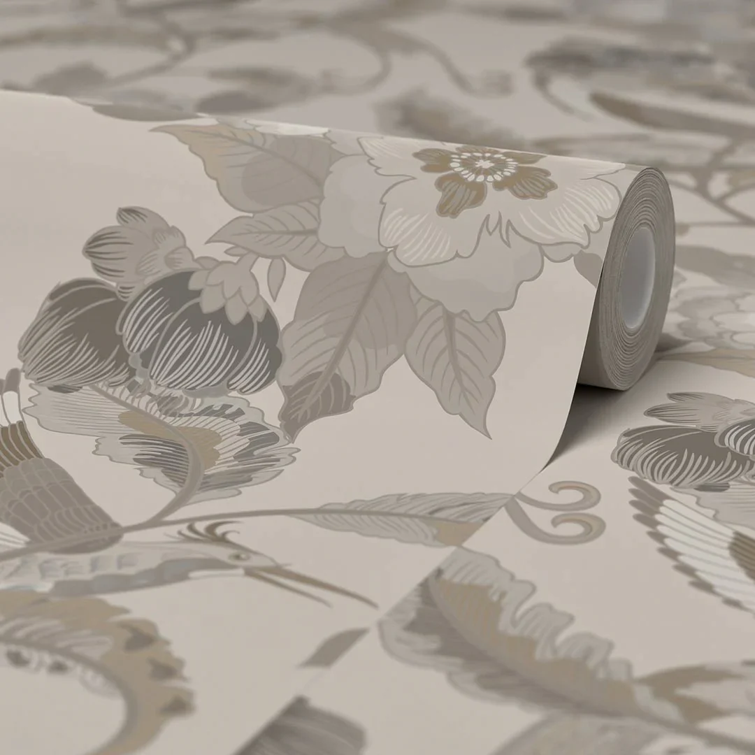 Beautiful Birds Wallpaper in Warm Neutrals - Image 4