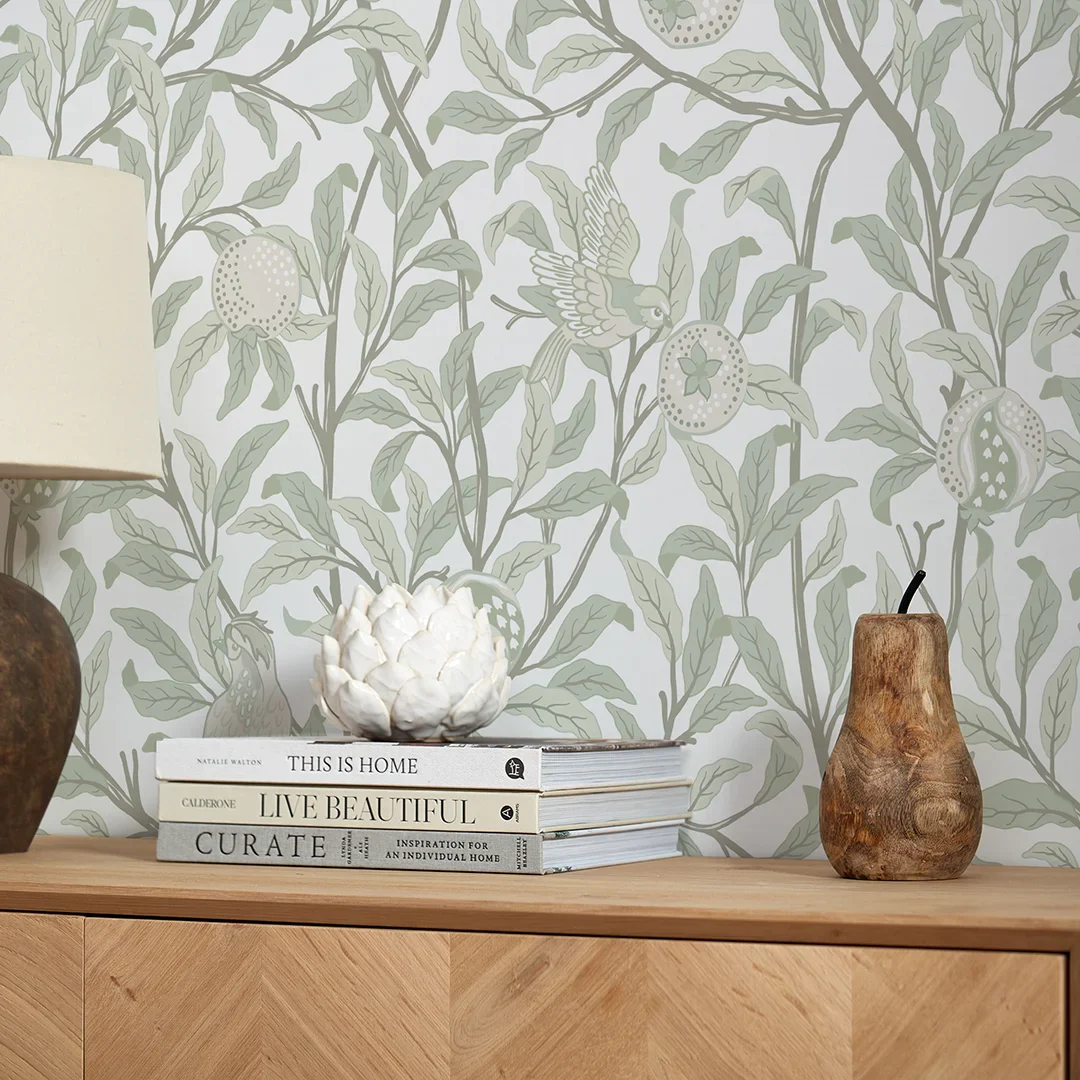 Beauty of Nature Wallpaper in Sage Green - Image 3
