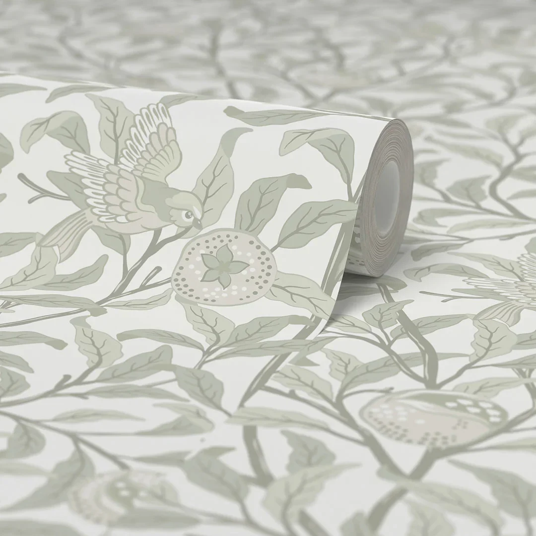 Beauty of Nature Wallpaper in Sage Green - Image 4
