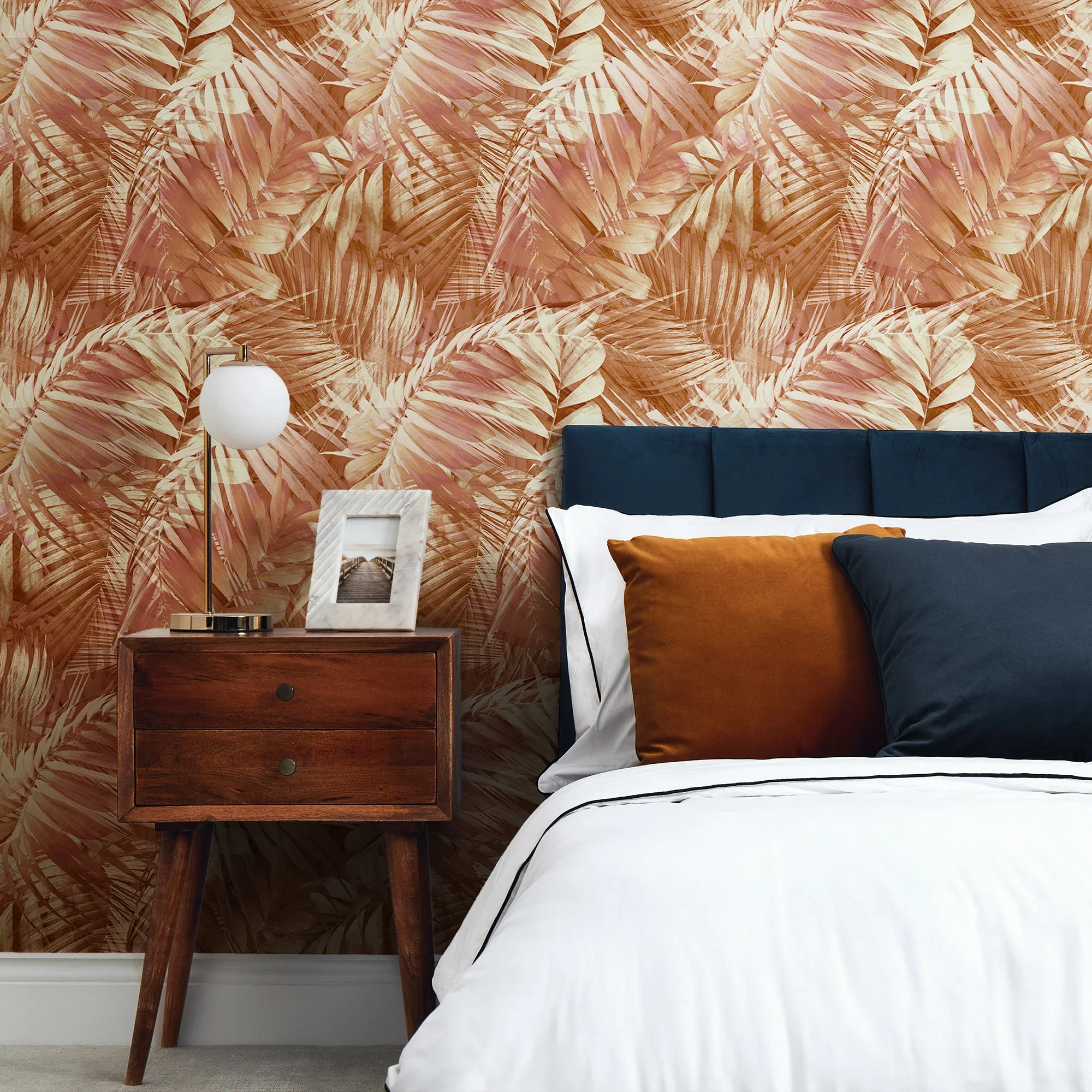 Belize Tropical Wallpaper in Terracotta - Image 2