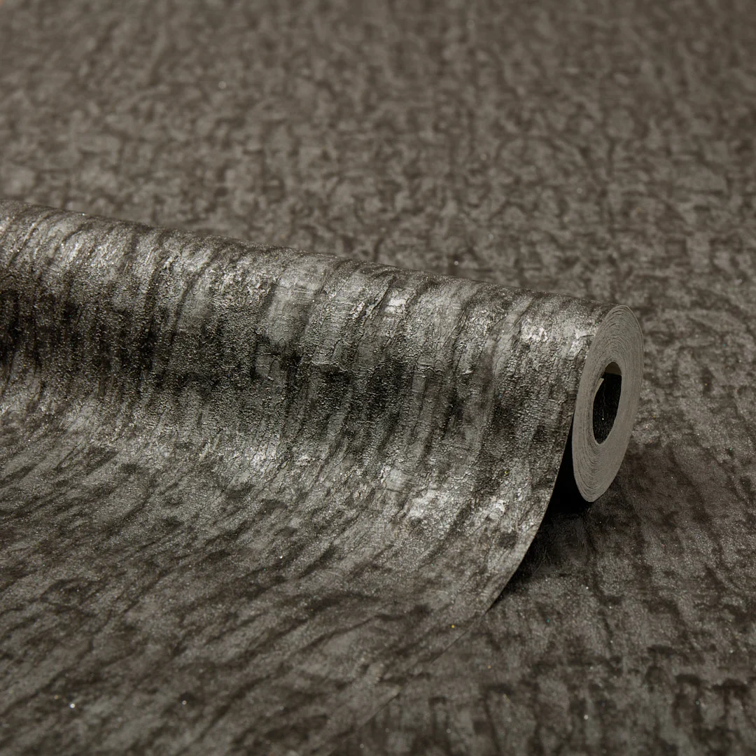 Birch Metallic Wallpaper in Charcoal - Image 4