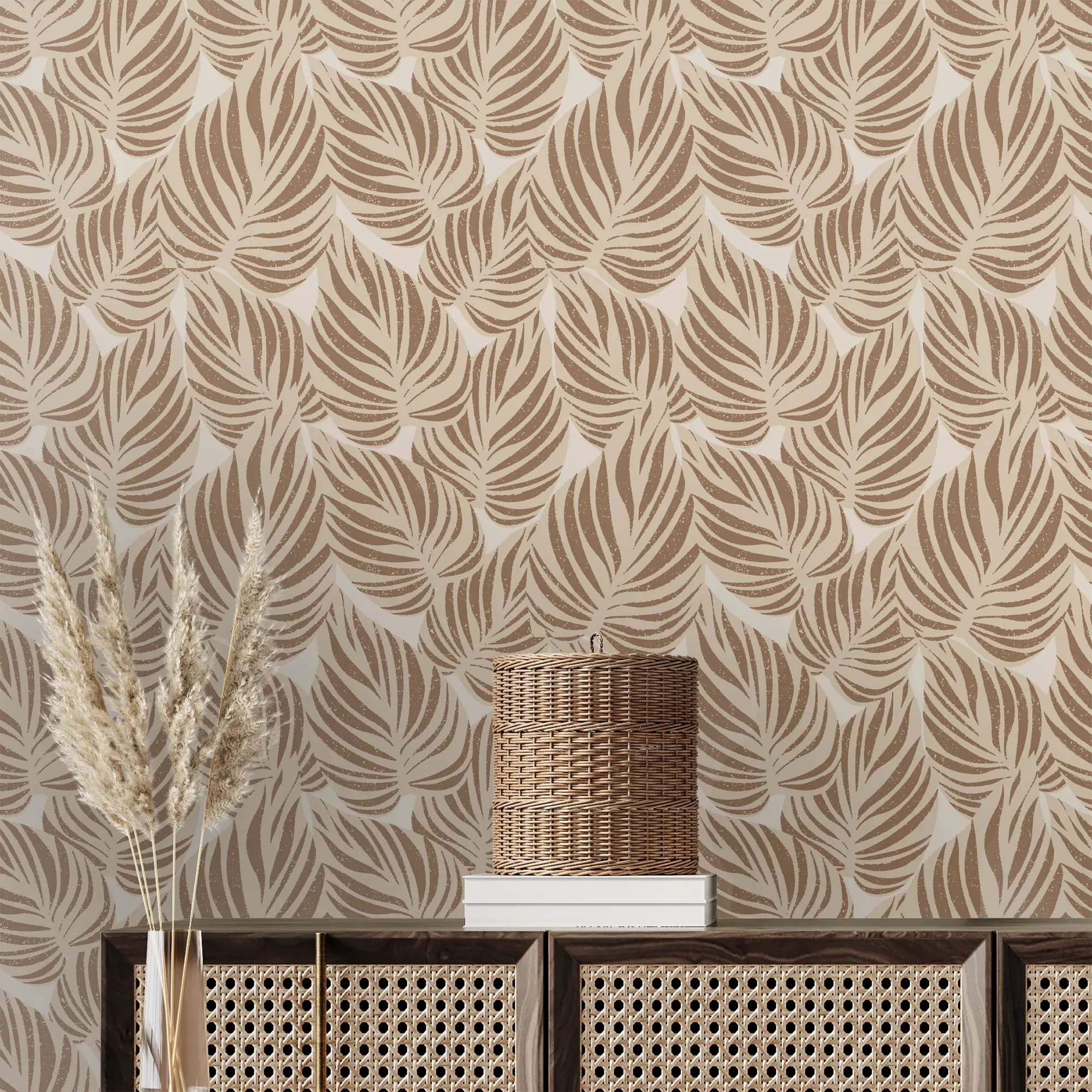 Broad Leaf Wallpaper in Mocha - Image 3