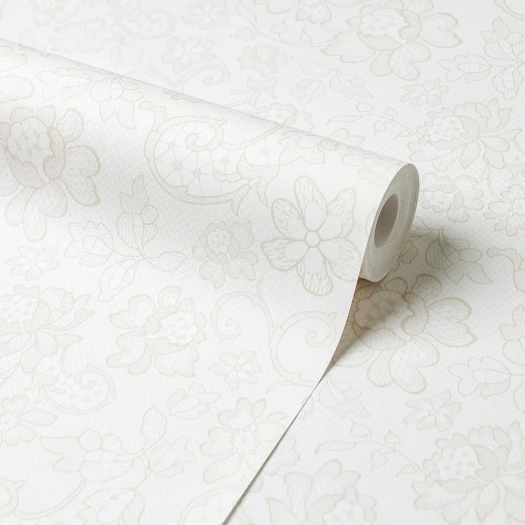 Brussels Lace Wallpaper in Cream - Image 5