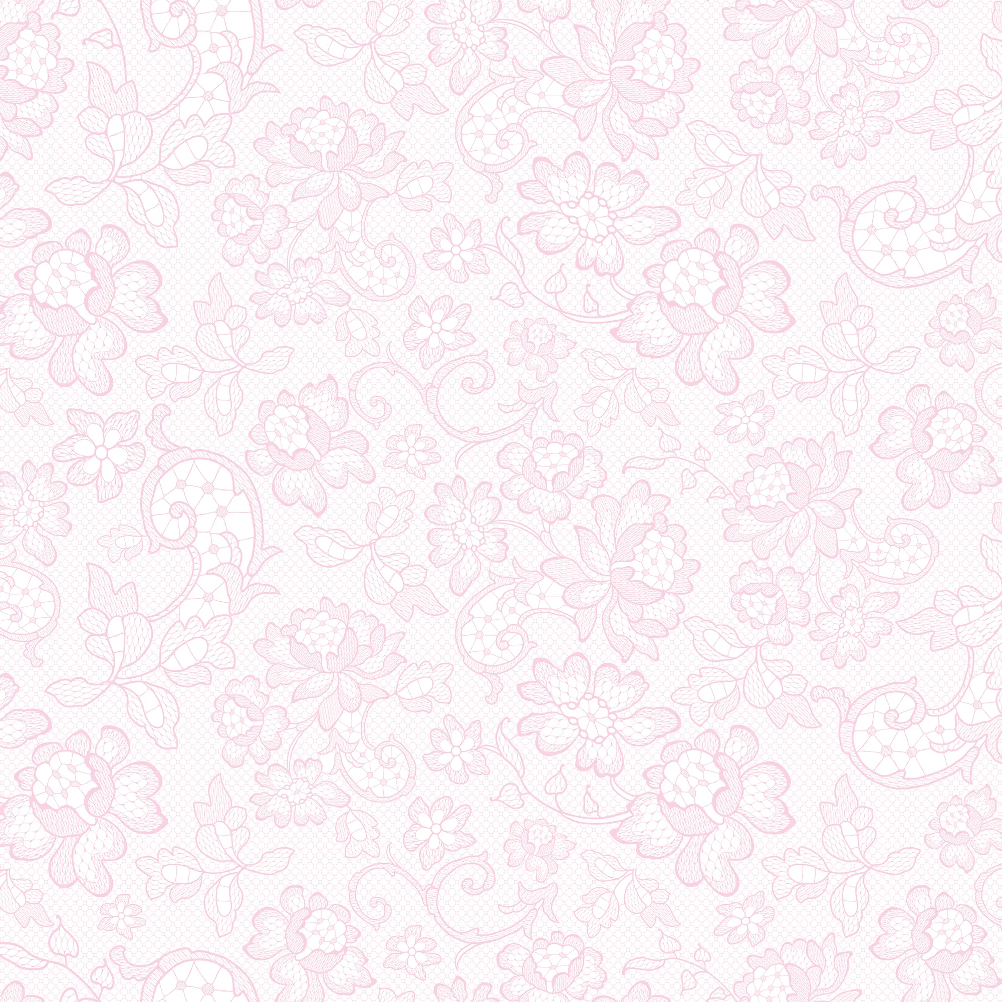 Brussels Lace Wallpaper in Pink