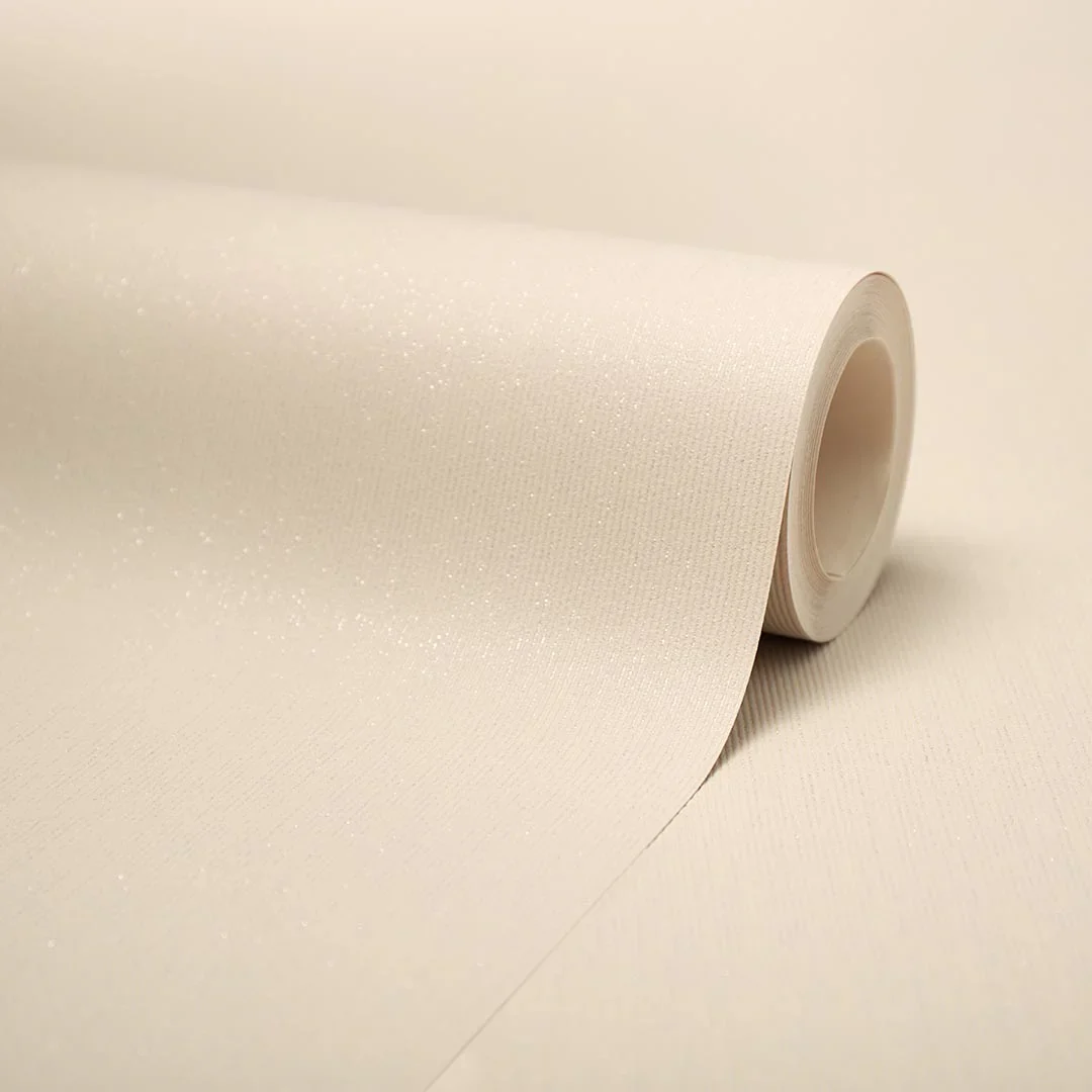 Camden Plain Textured Glitter Wallpaper Cream and Gold - Image 4