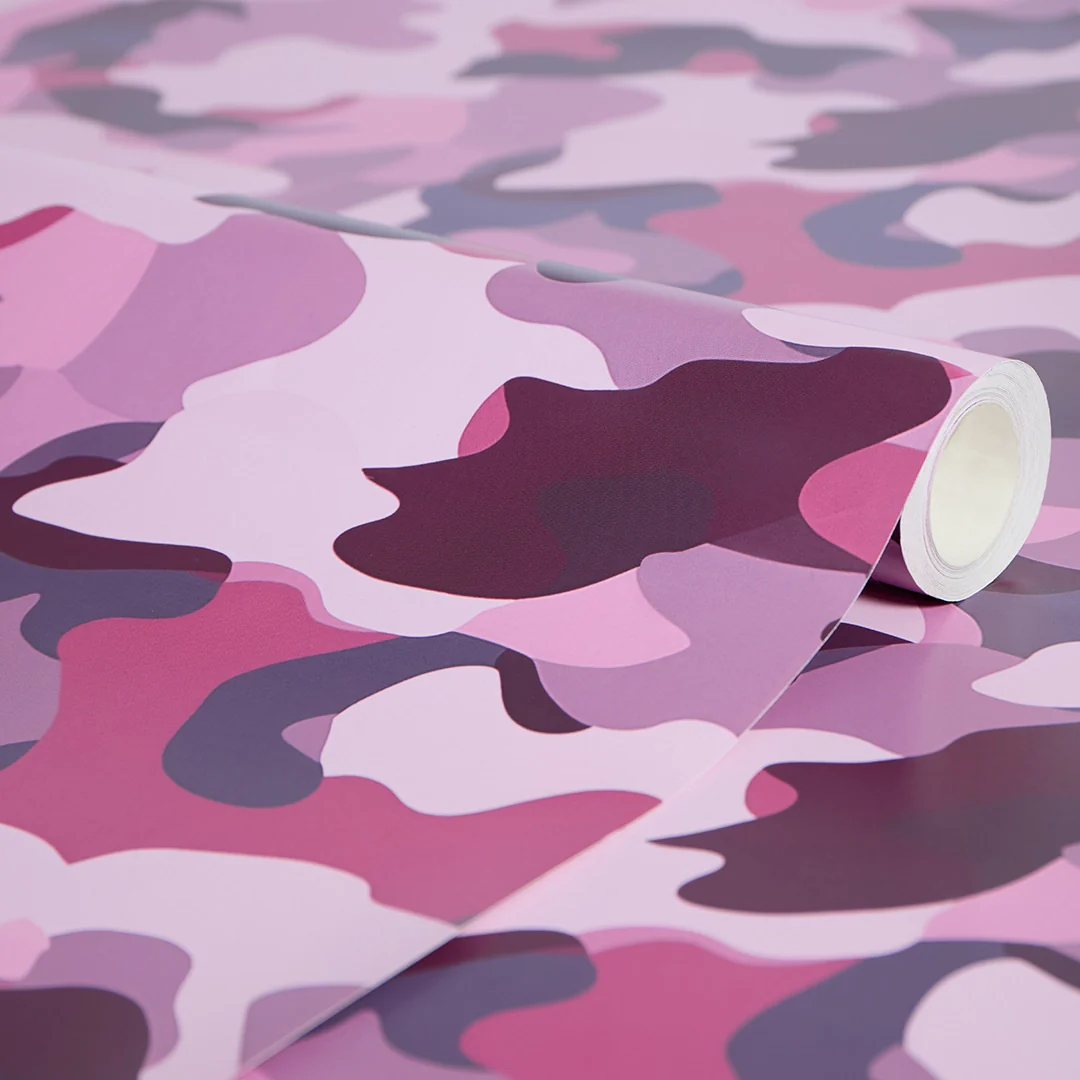 Camouflage Wallpaper in Purple - Image 4