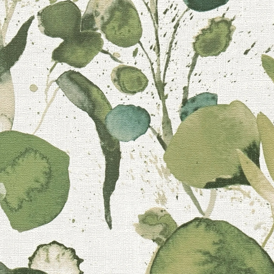 Cascading Vines Wallpaper in Green - Image 3