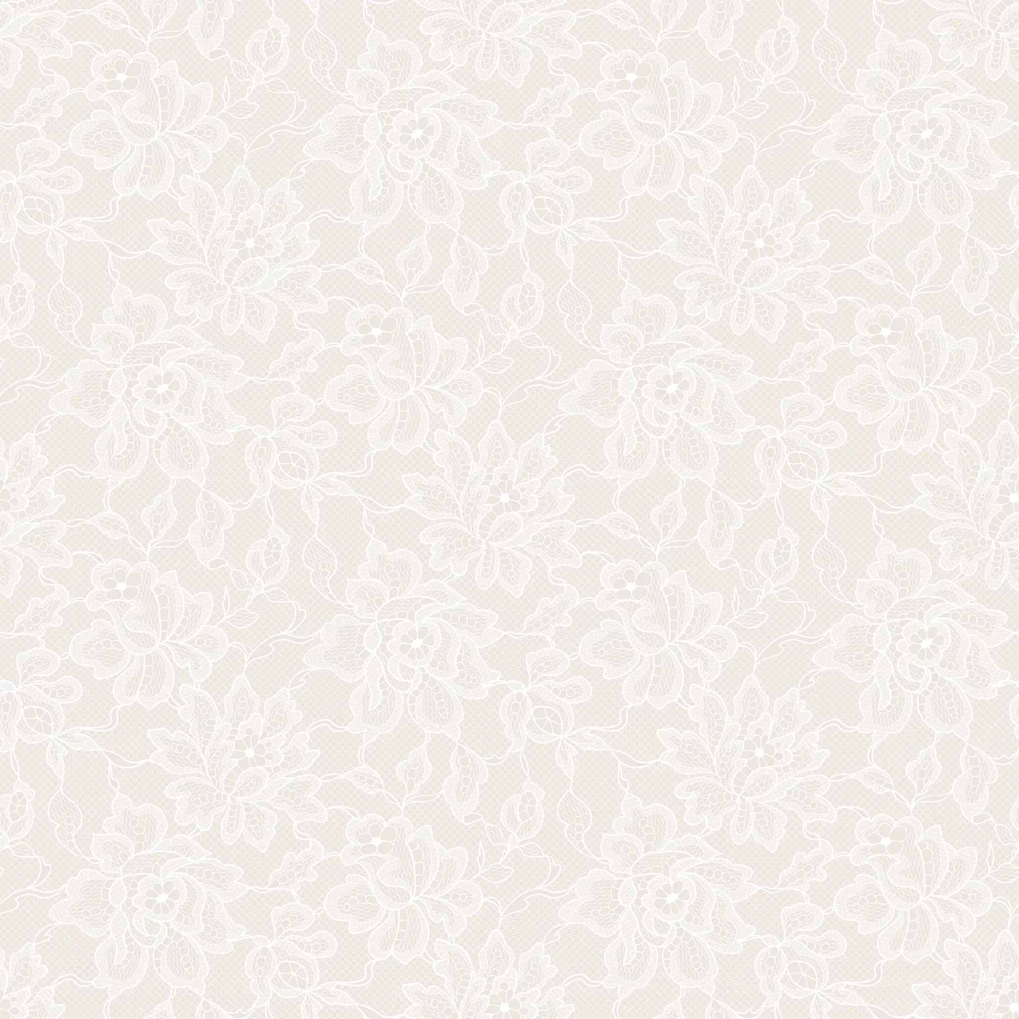 Chantilly Lace Wallpaper in Cream