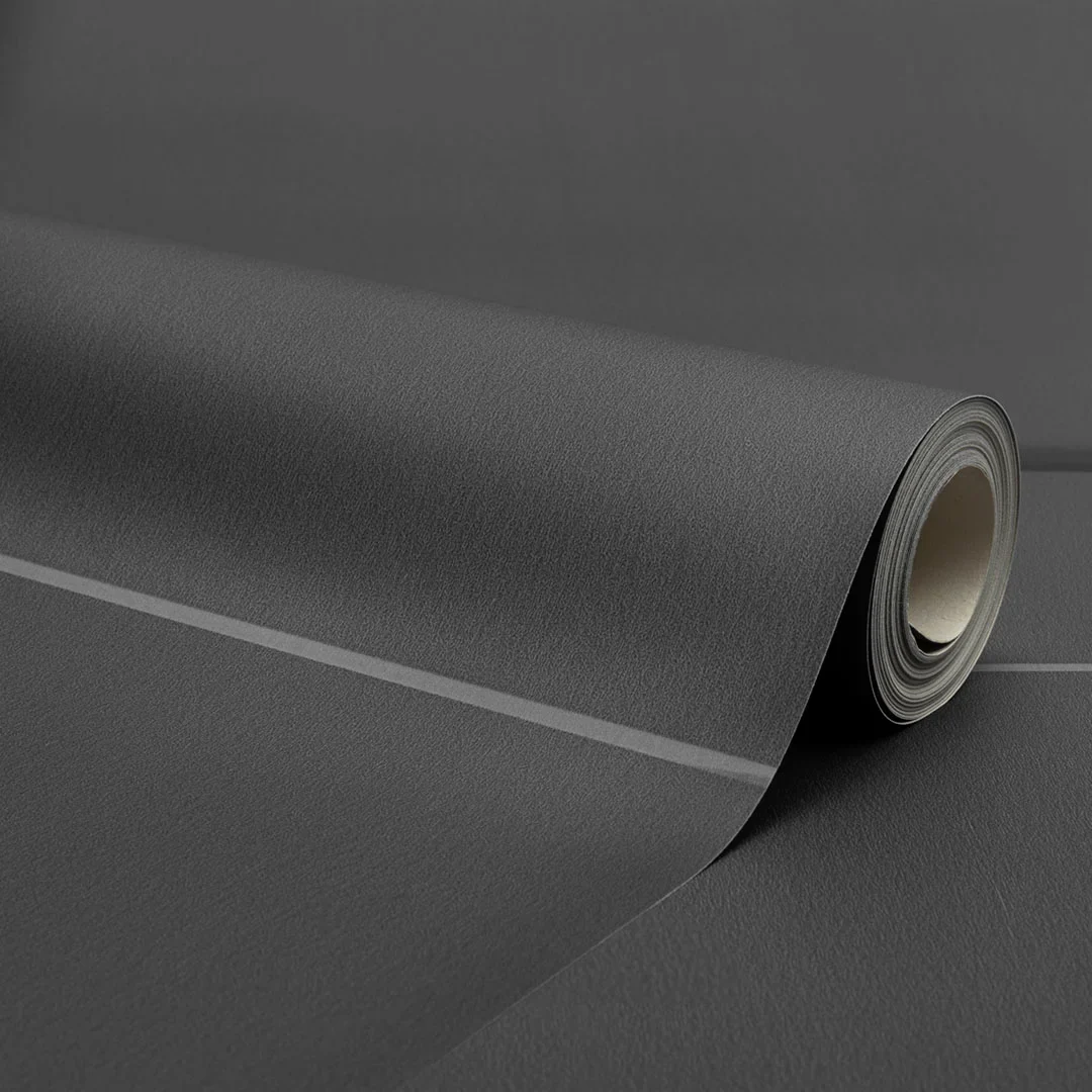 Contemporary Wood Panel Wallpaper in Charcoal Grey - Image 4