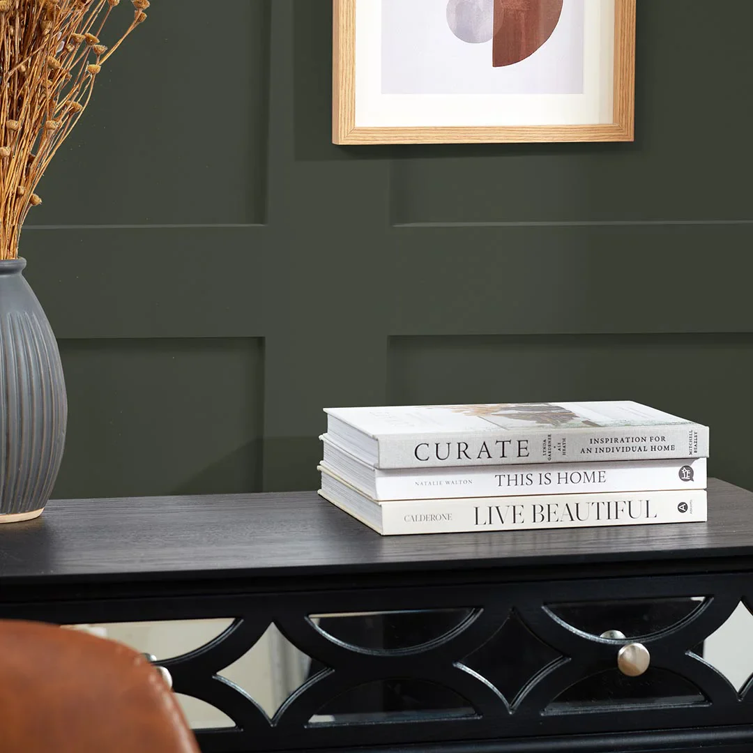 Contemporary Wood Panel Wallpaper in Olive Green - Image 3
