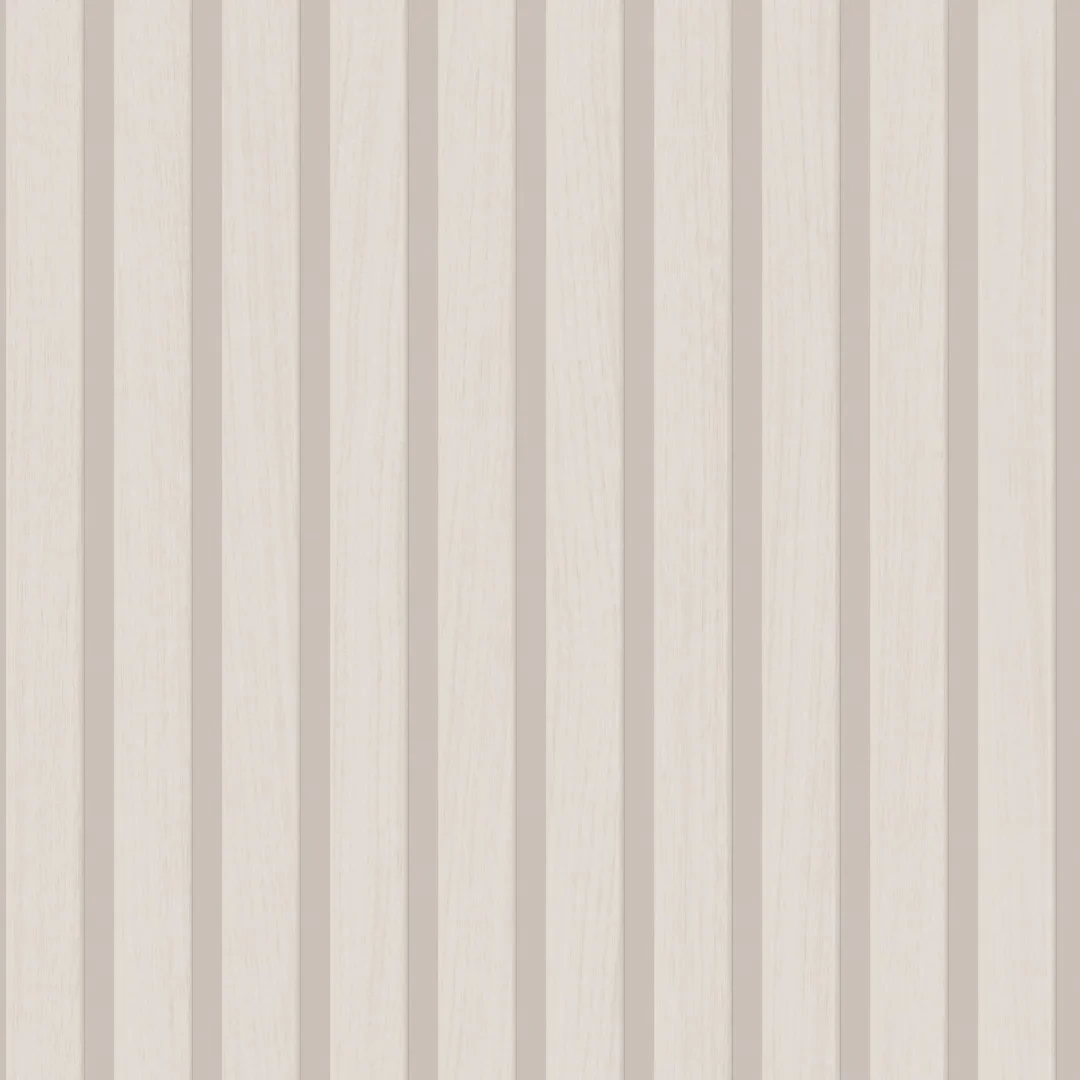 Contemporary Wood Slat Wallpaper in Natural