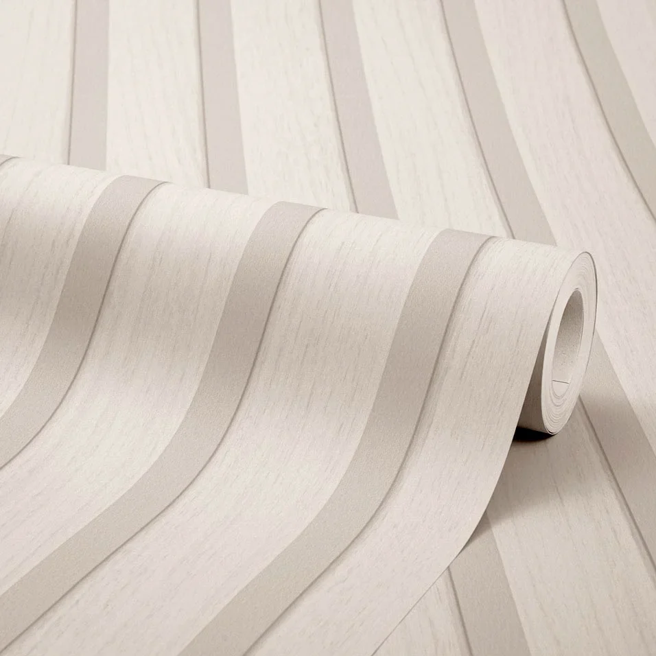 Contemporary Wood Slat Wallpaper in Natural - Image 4