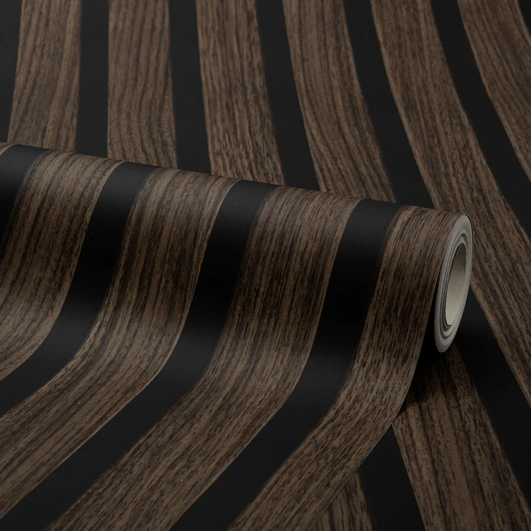 Contemporary Wood Slat Walnut - Image 4