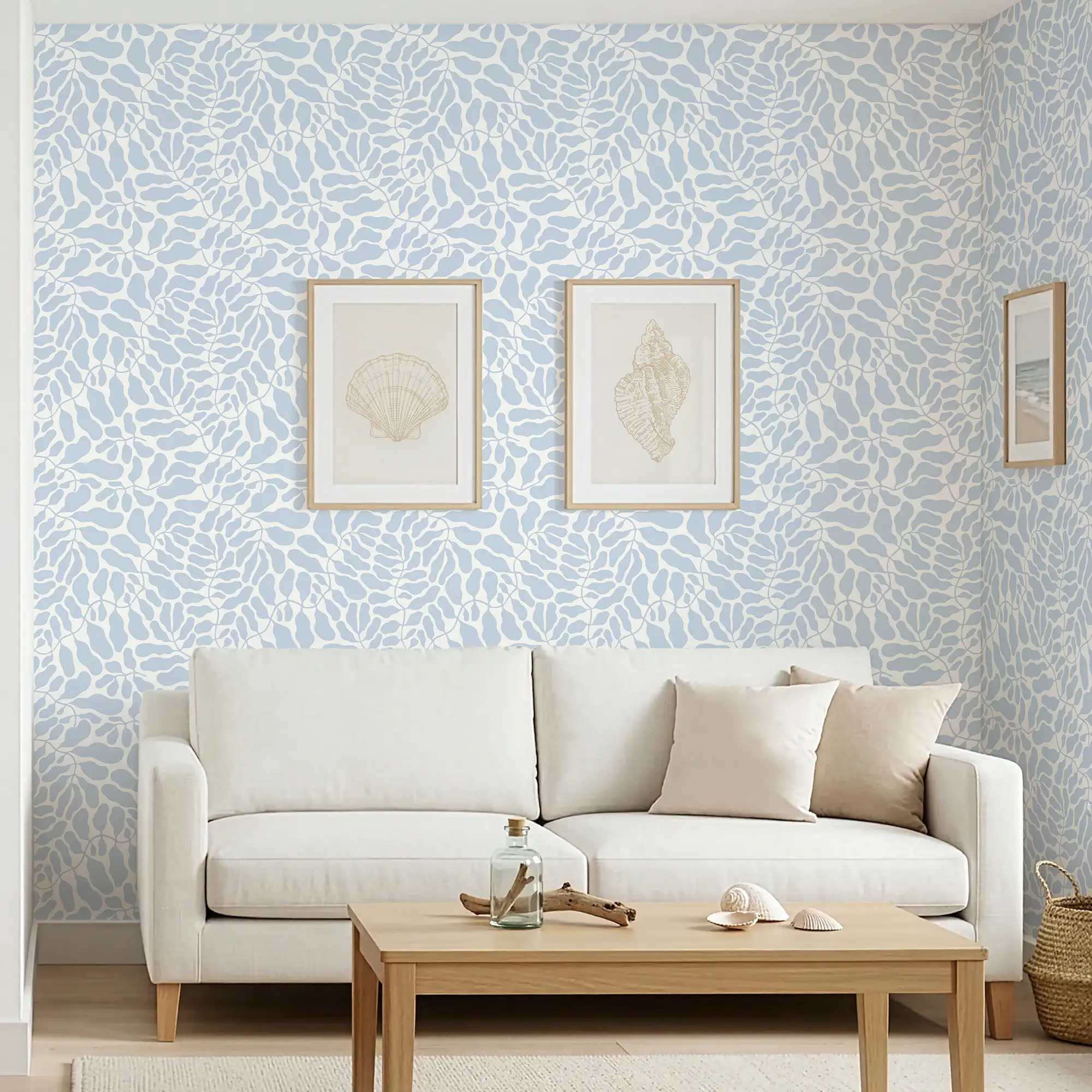 Coral Reef Wallpaper in Blue - Image 3