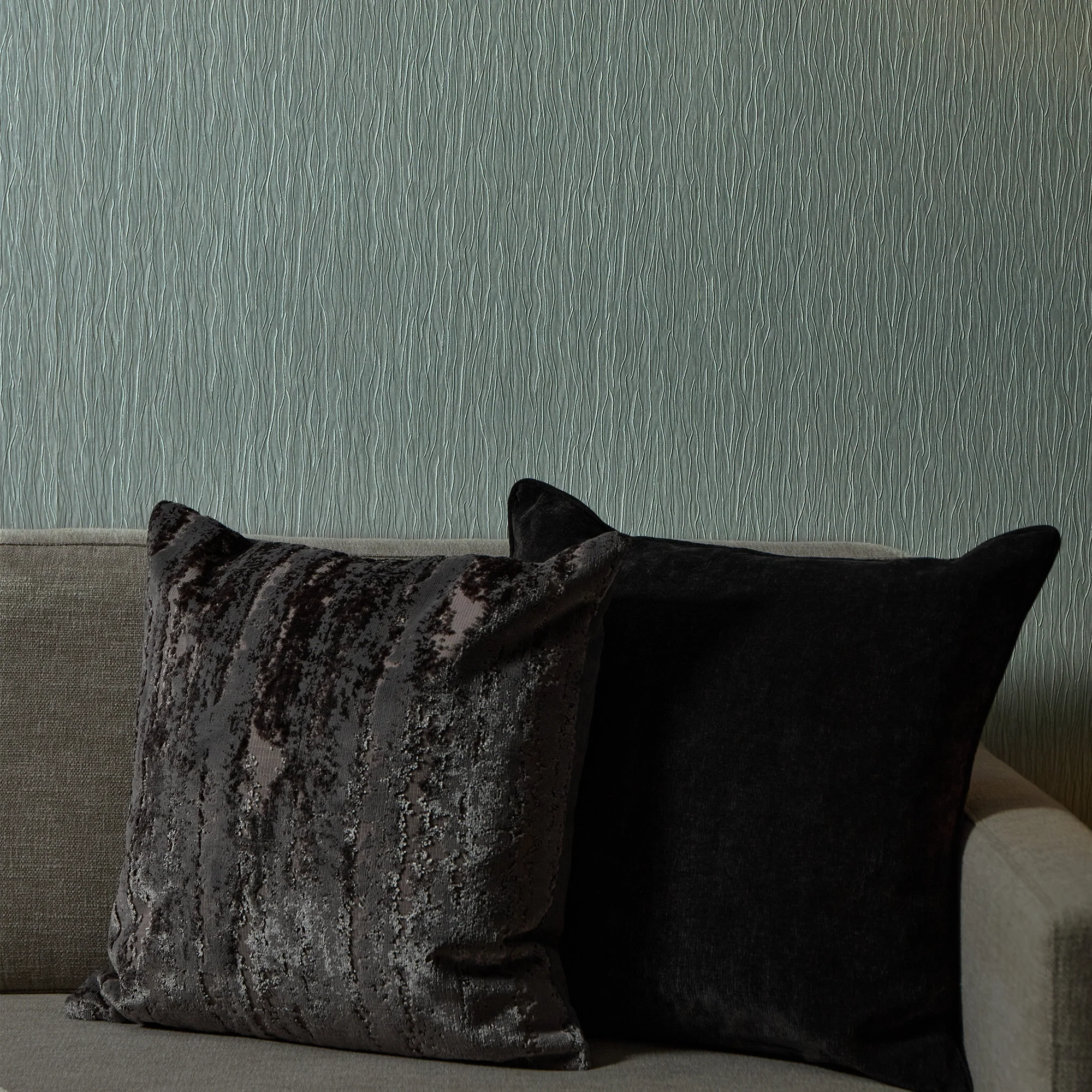 Crushed Silk Wallpaper in Duck Egg - Image 3