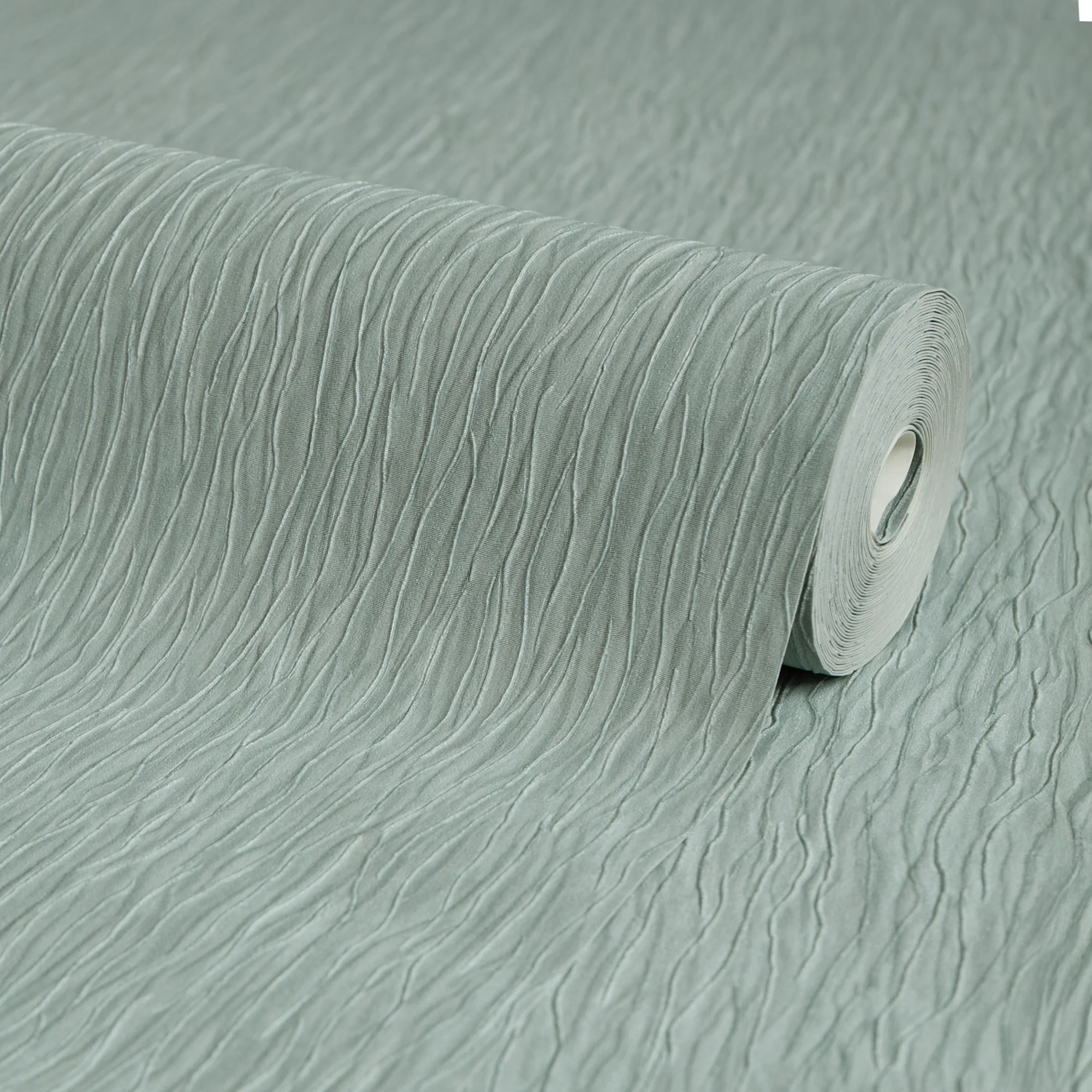 Crushed Silk Wallpaper in Duck Egg - Image 4