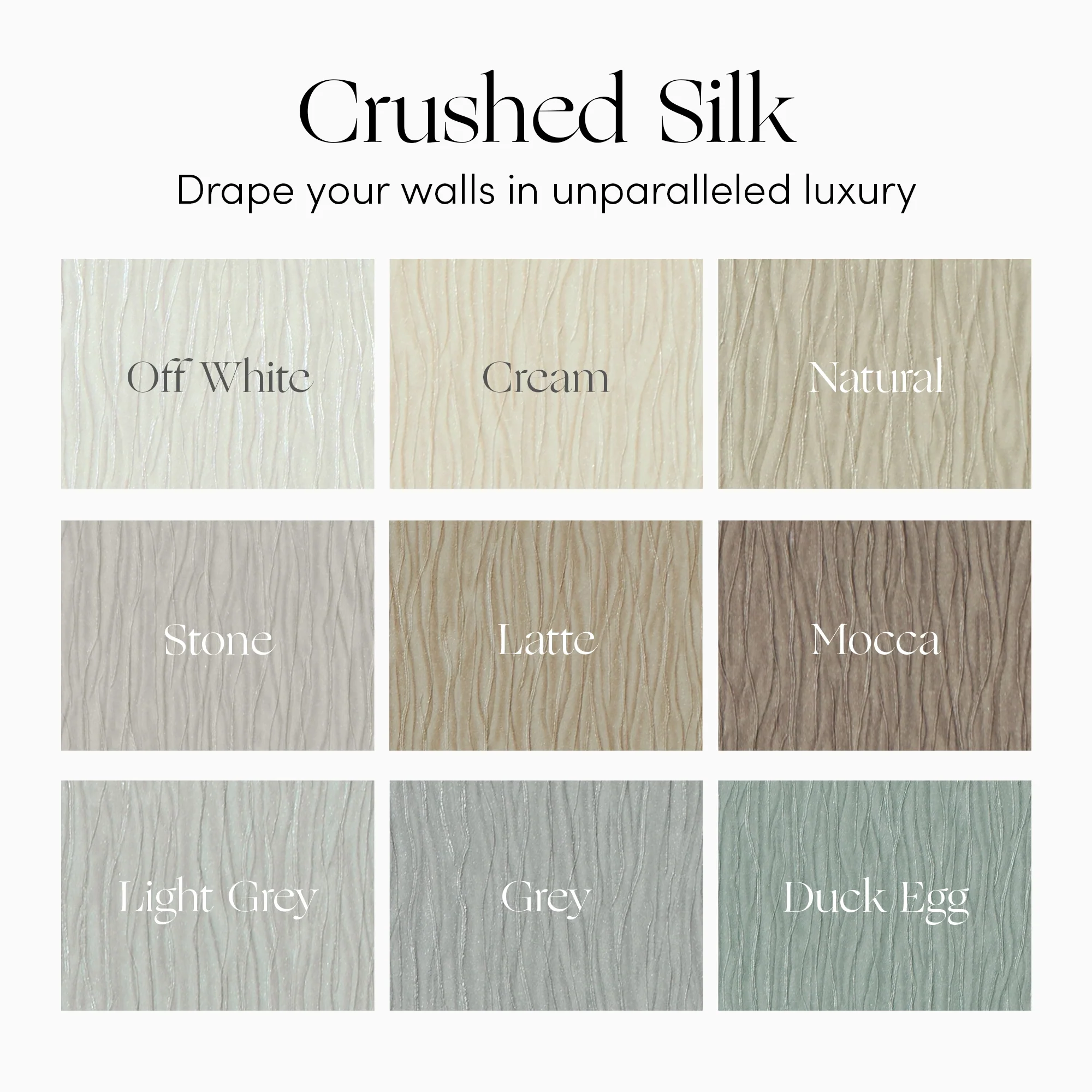 Crushed Silk Wallpaper in Stone - Image 6