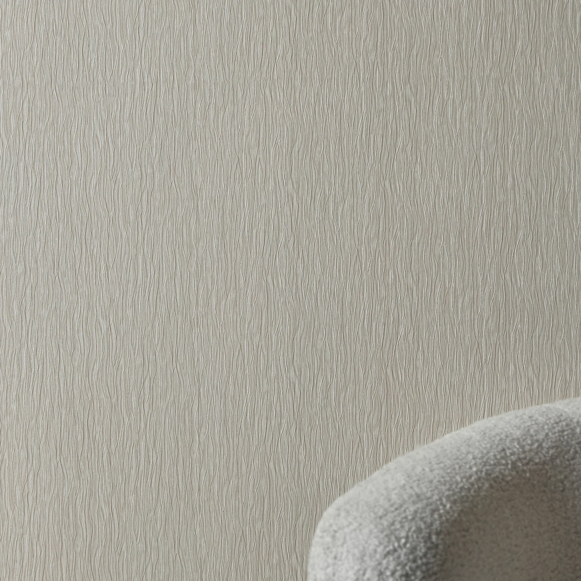 Crushed Silk Wallpaper in Stone - Image 3