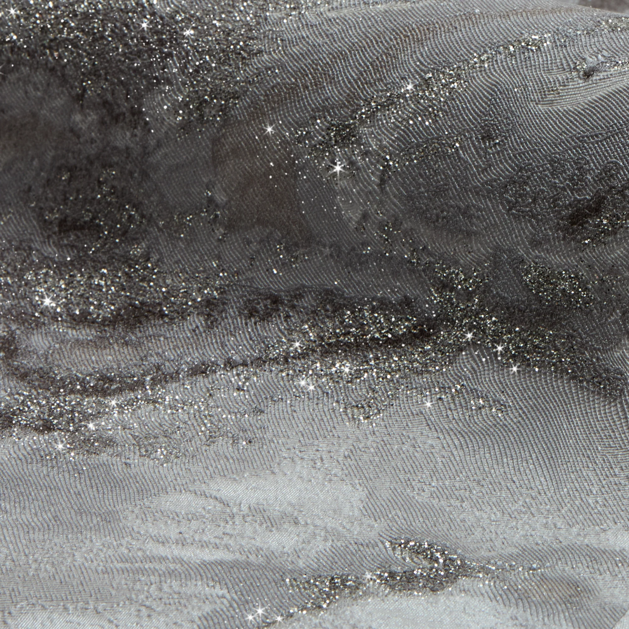 Decadence Wallpaper in Light Grey and Grey with Silver Glitter - Image 5
