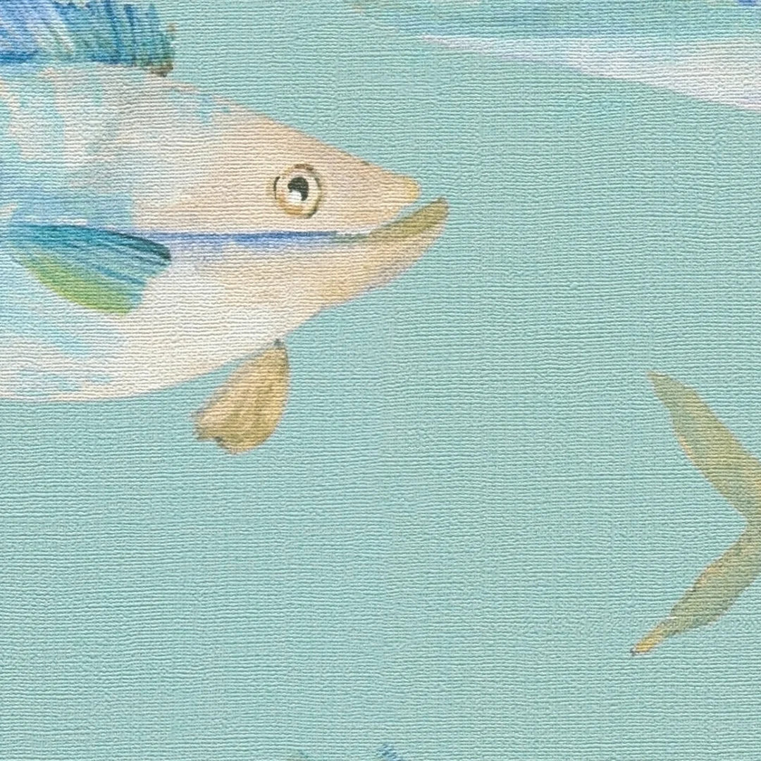 Deep Blue Sea Wallpaper in Teal - Image 3