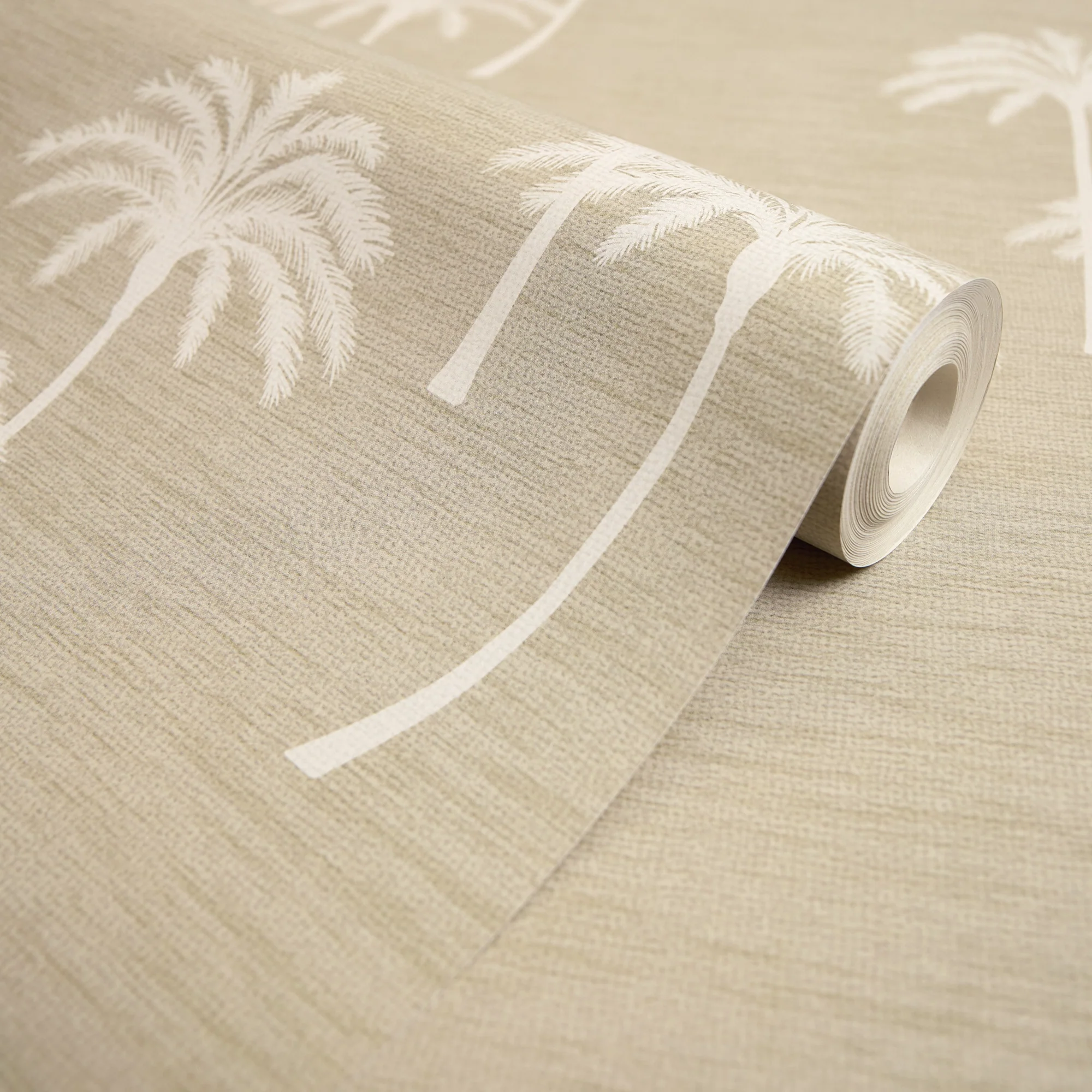 Delicate Palm Wallpaper in Taupe - Image 4