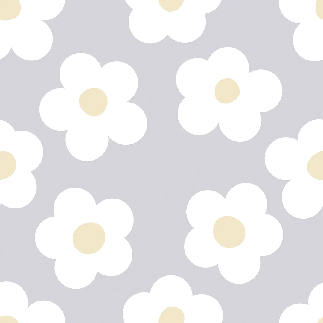 Ditsy Daisy Wallpaper in Lavender