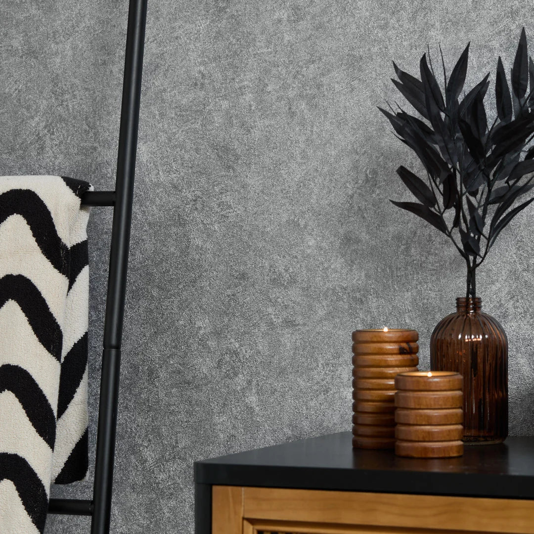 Dolomite Metallic Wallpaper in Grey - Image 3