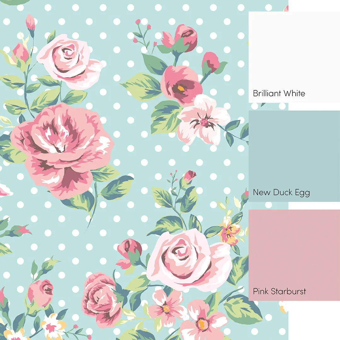 Dotty for Roses Full Wall Mural in Multicoloured - Image 4
