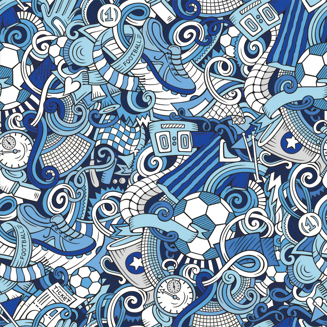 Dream Team Wallpaper in Blue and White