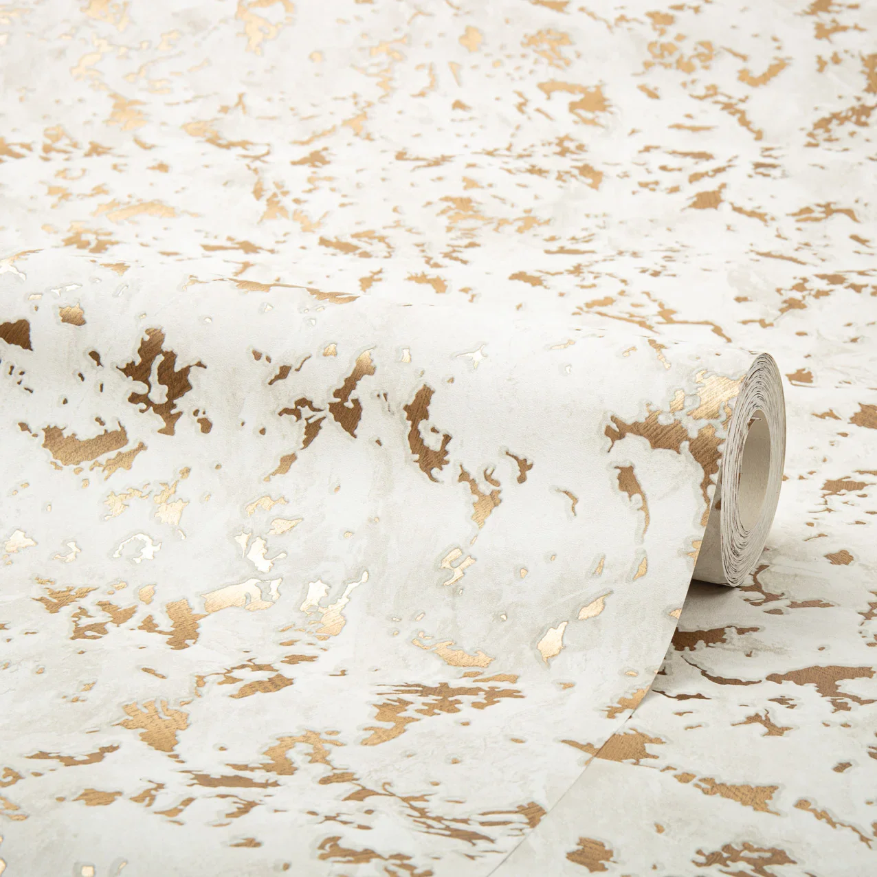 Element Industrial Metallic Wallpaper in Ivory and Gold - Image 4
