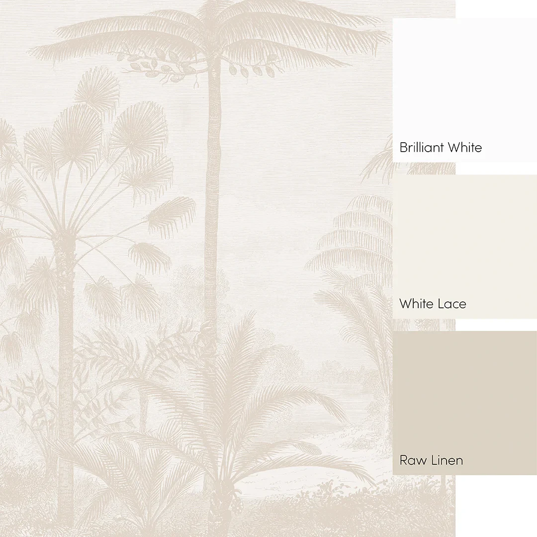 Etched Palms Full Wall Mural in Neutral - Image 4