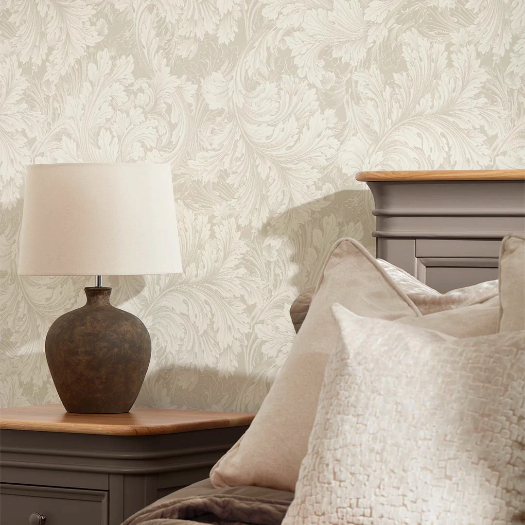 Eternal Leaf Wallpaper in Taupe and Cream - Image 3