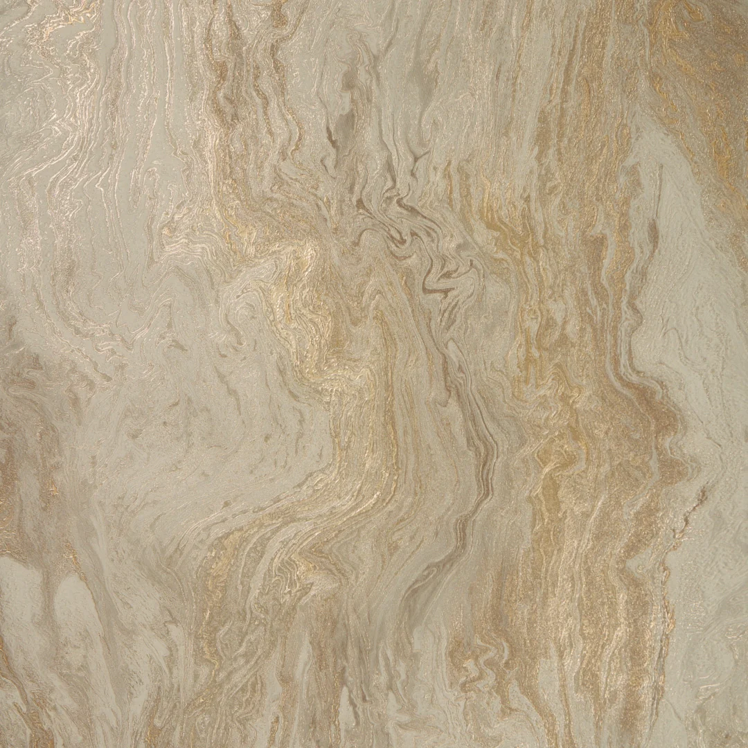 Etna Metallic Wallpaper in Taupe & Gold