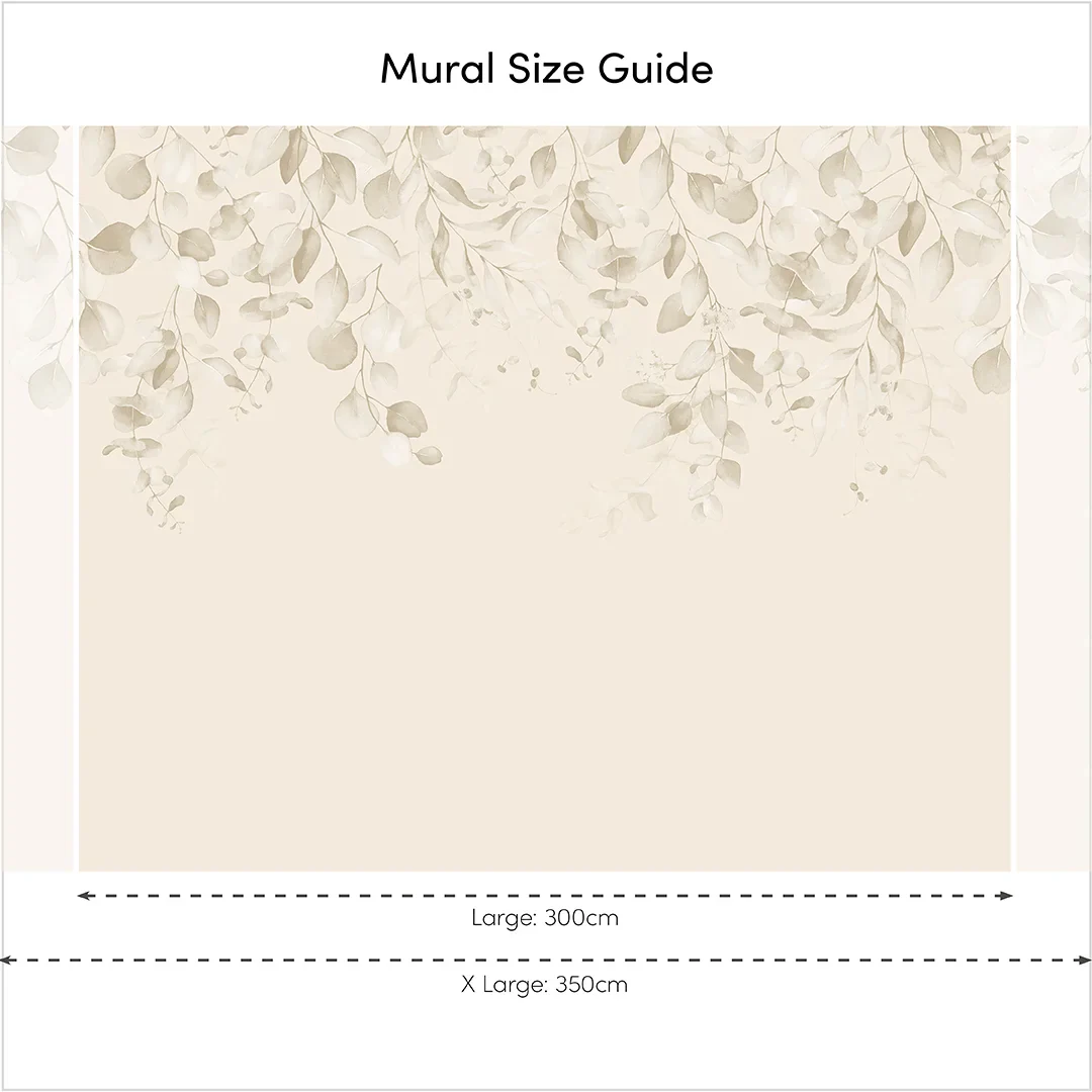 Eucalyptus Cascade Full Wall Mural in Sandstone - Image 3
