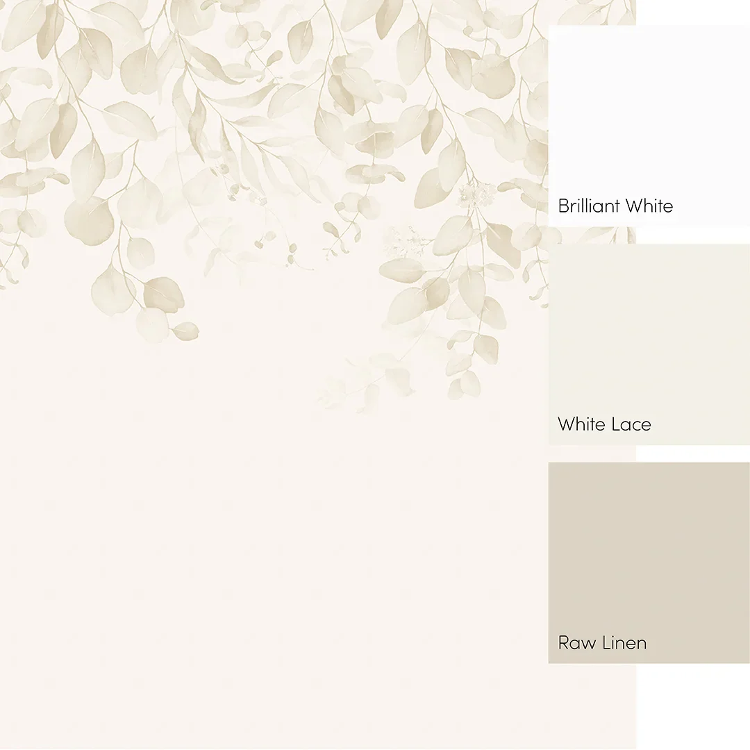 Eucalyptus Cascade Full Wall Mural in Warm Neutrals - Image 3
