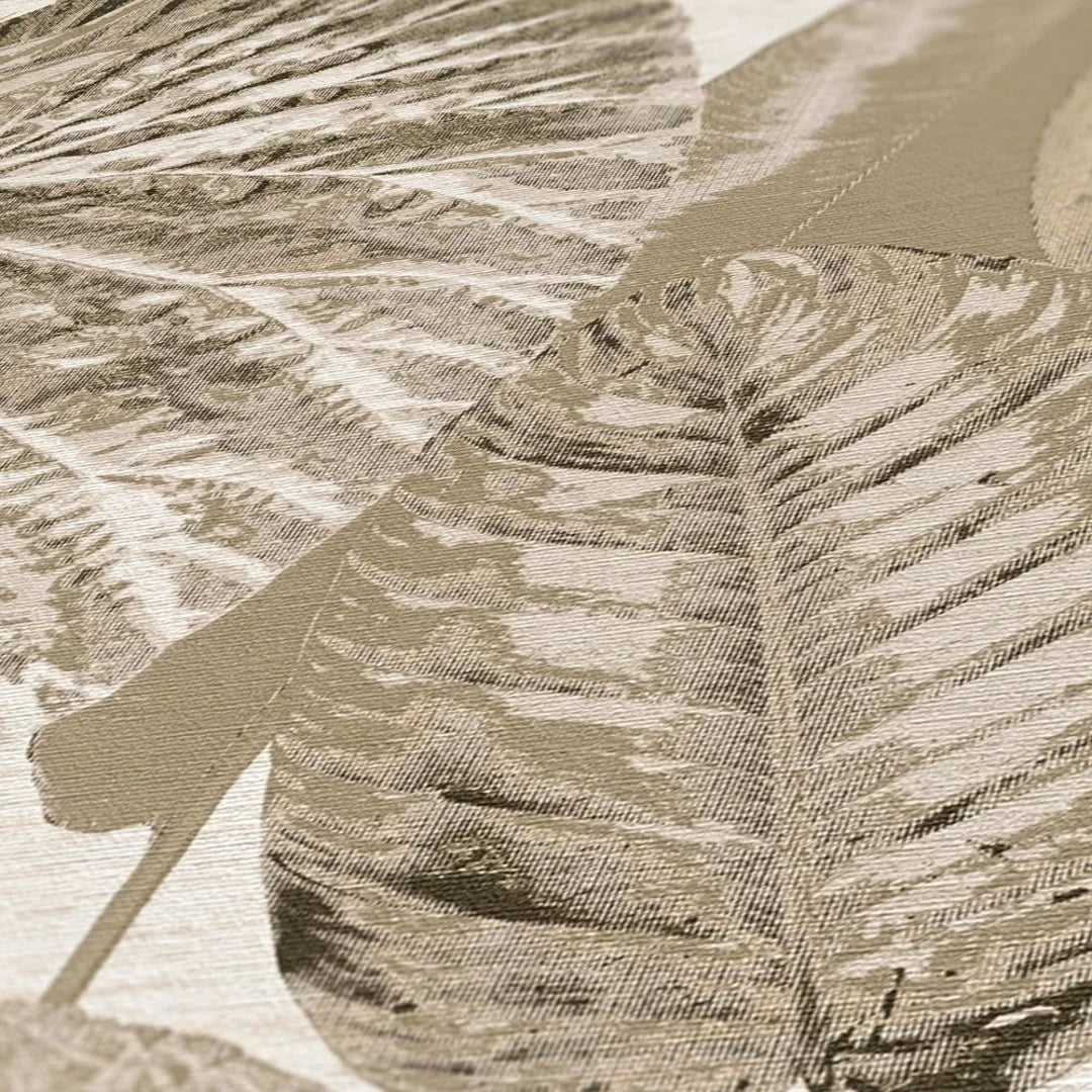 Exotic Oasis Wallpaper in Beige - Image 3