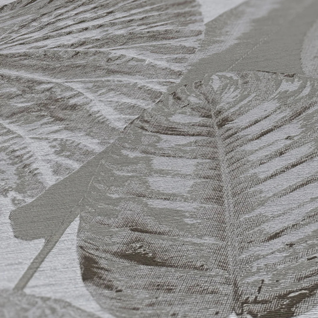 Exotic Oasis Wallpaper in Grey - Image 3